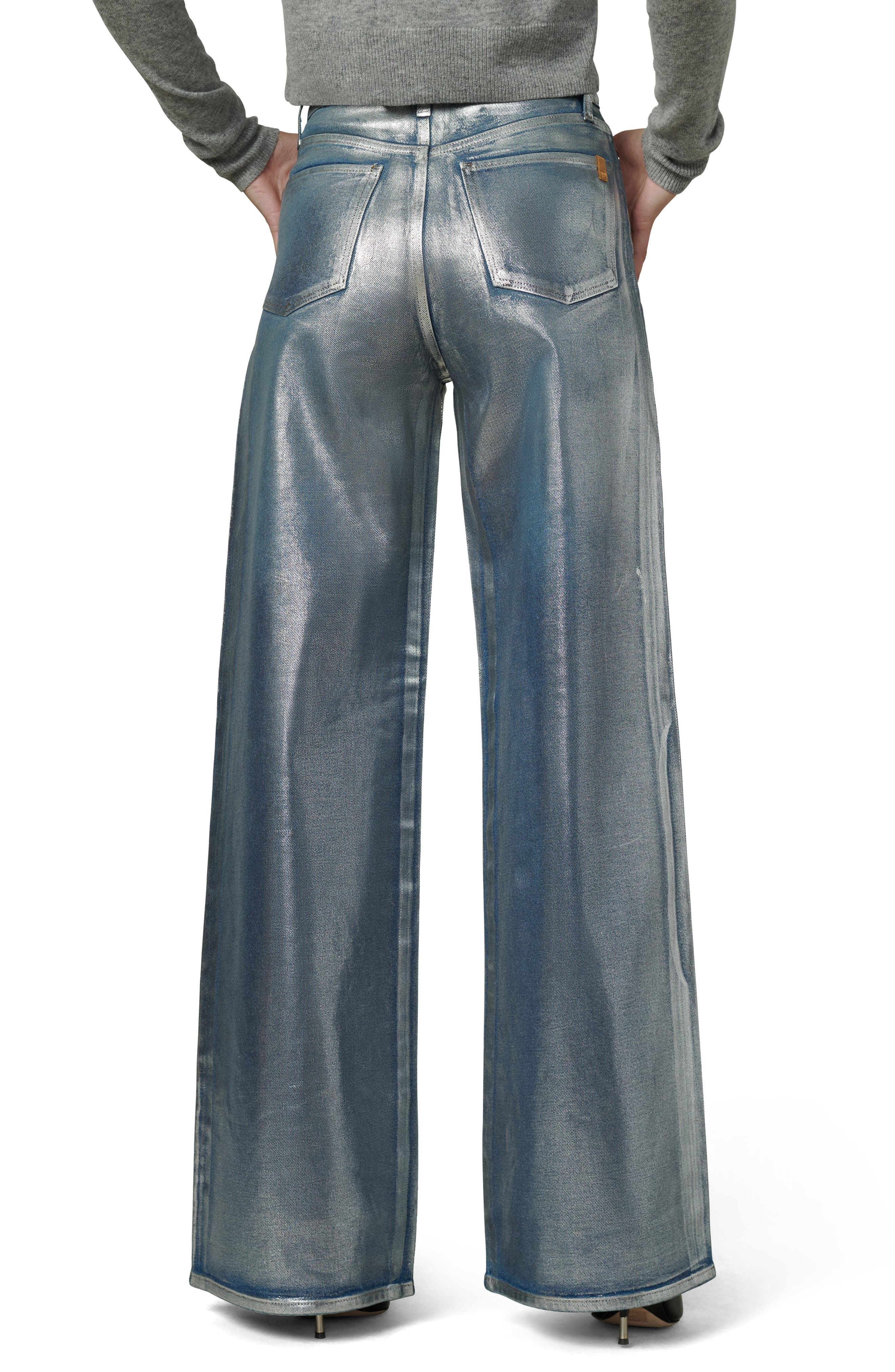 The Mia Metallic High Waist Wide Leg Jeans - image 2