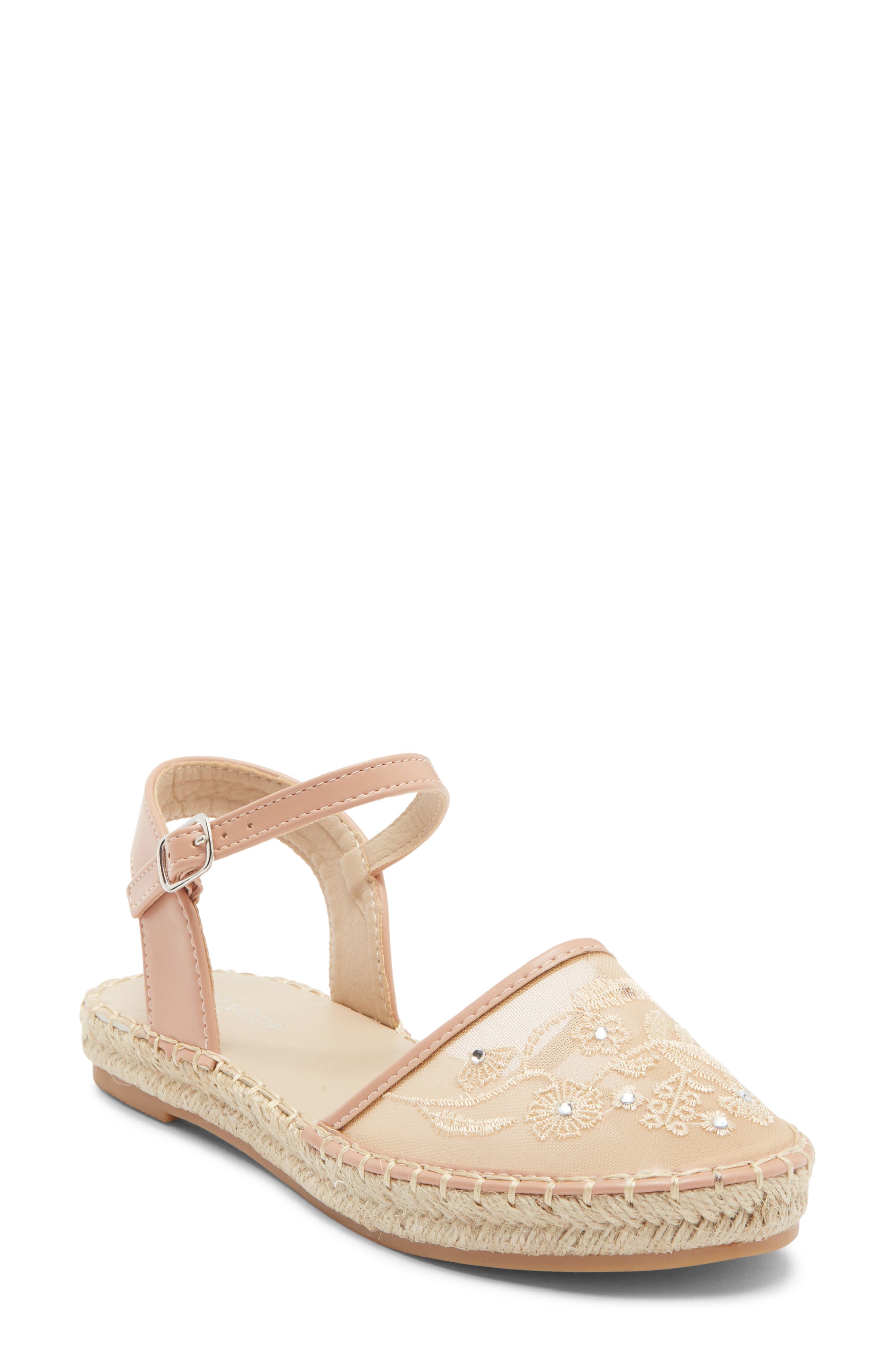 Chrom Floral Embroidered Ankle Strap Flat - image 5