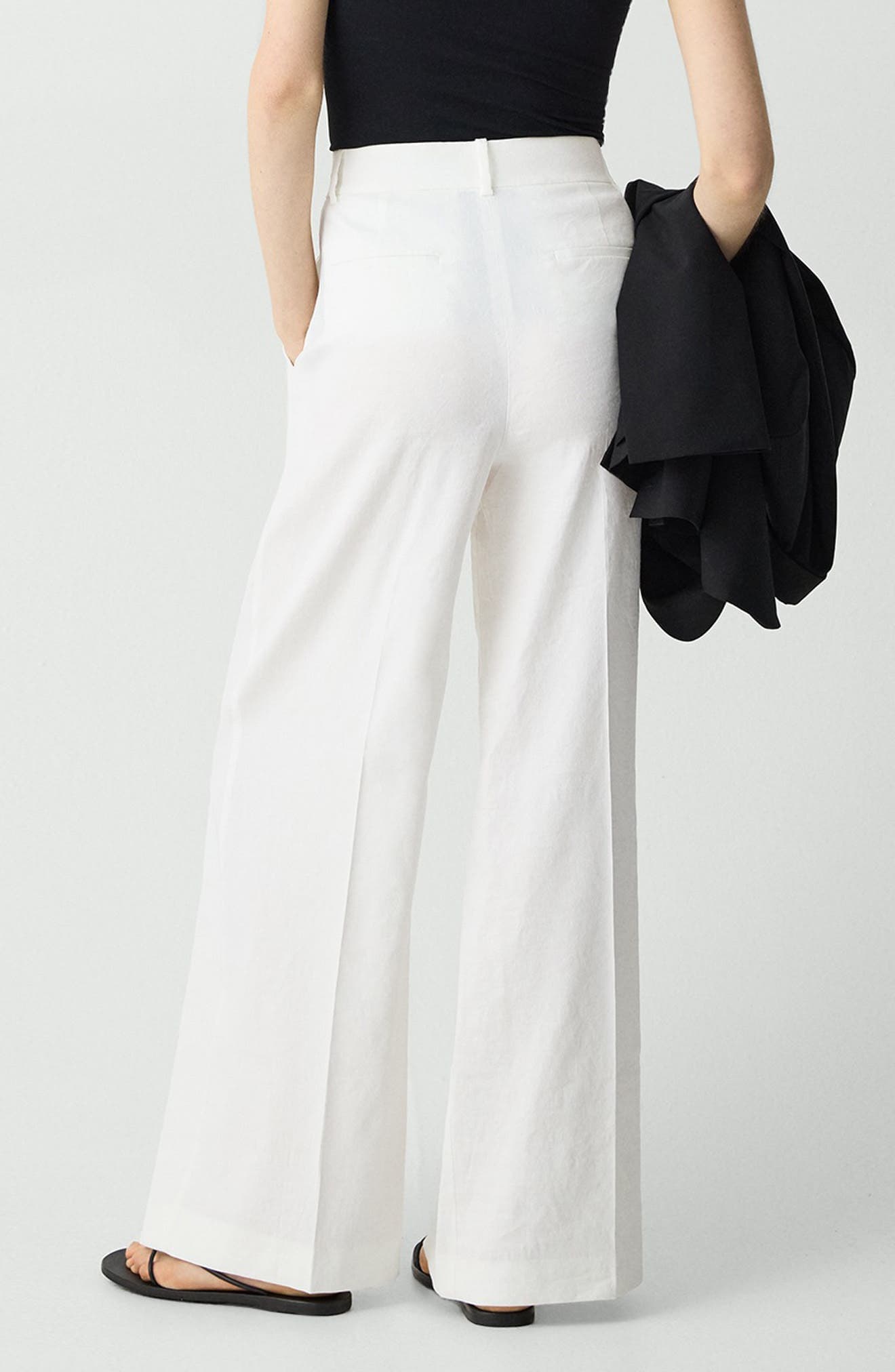 Linen Blend Wide Leg Pants - image 2