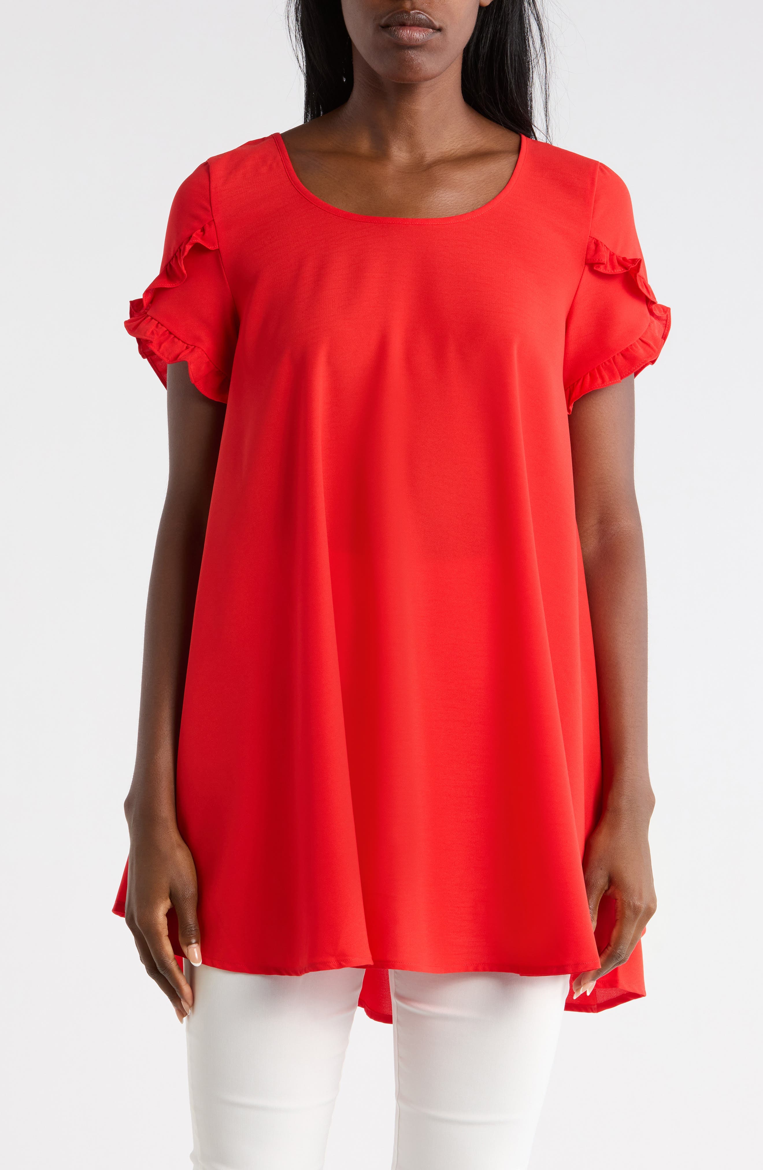 Ruffle Sleeve Tunic Top - image 3
