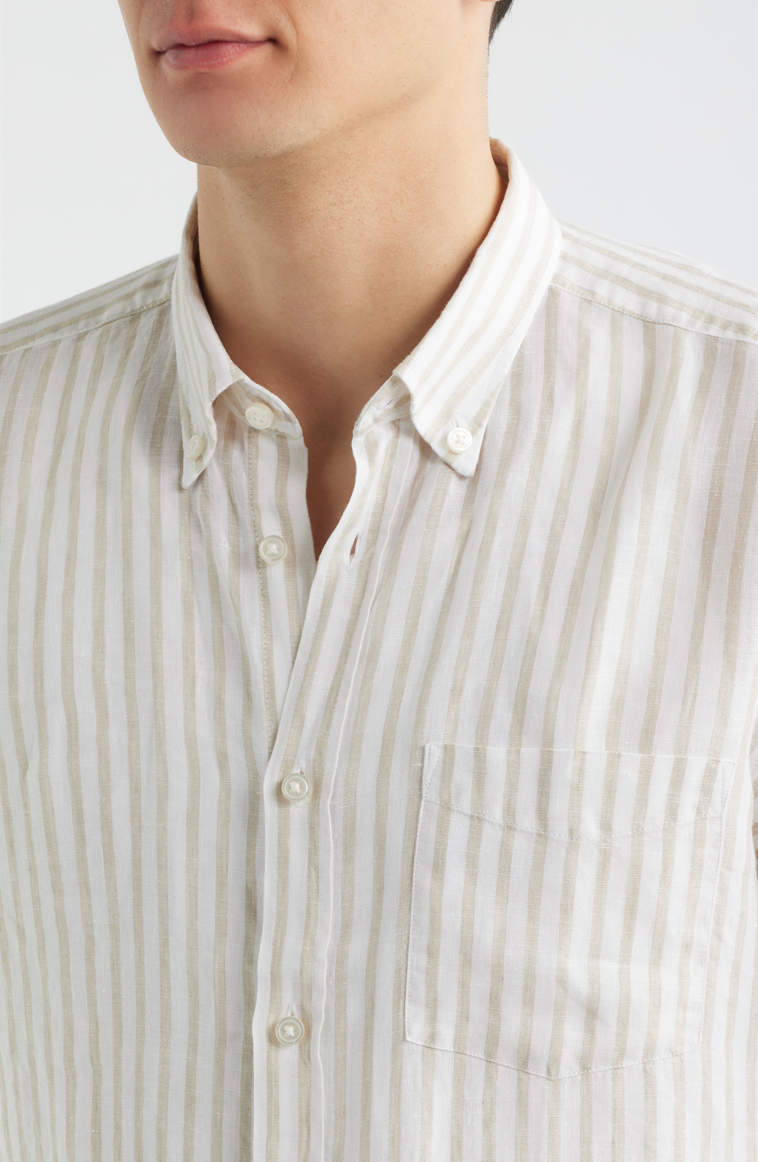 Liam Regular Fit Linen Button-Up Shirt - image 2