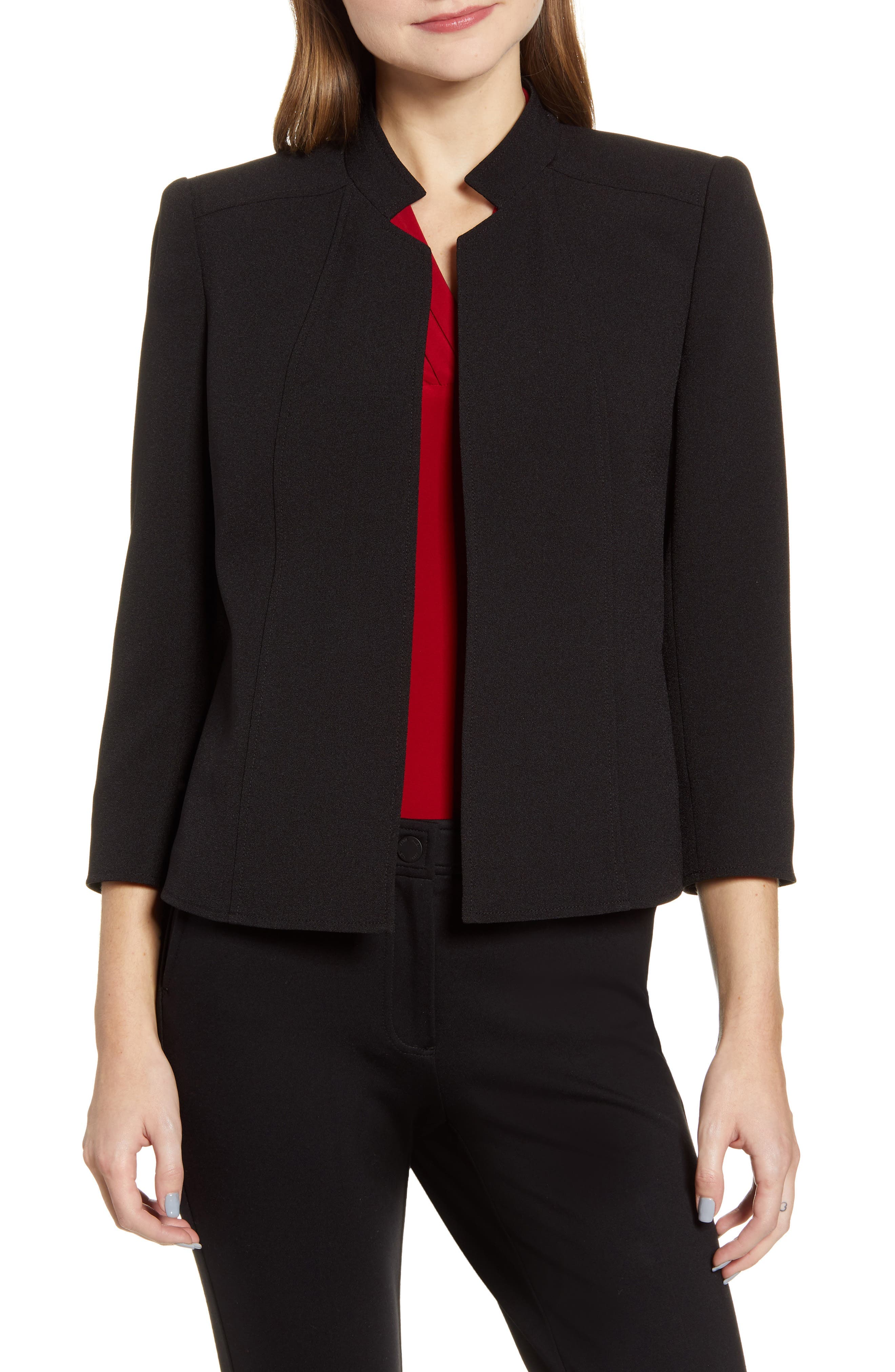 Crepe Open Front Jacket - image 1