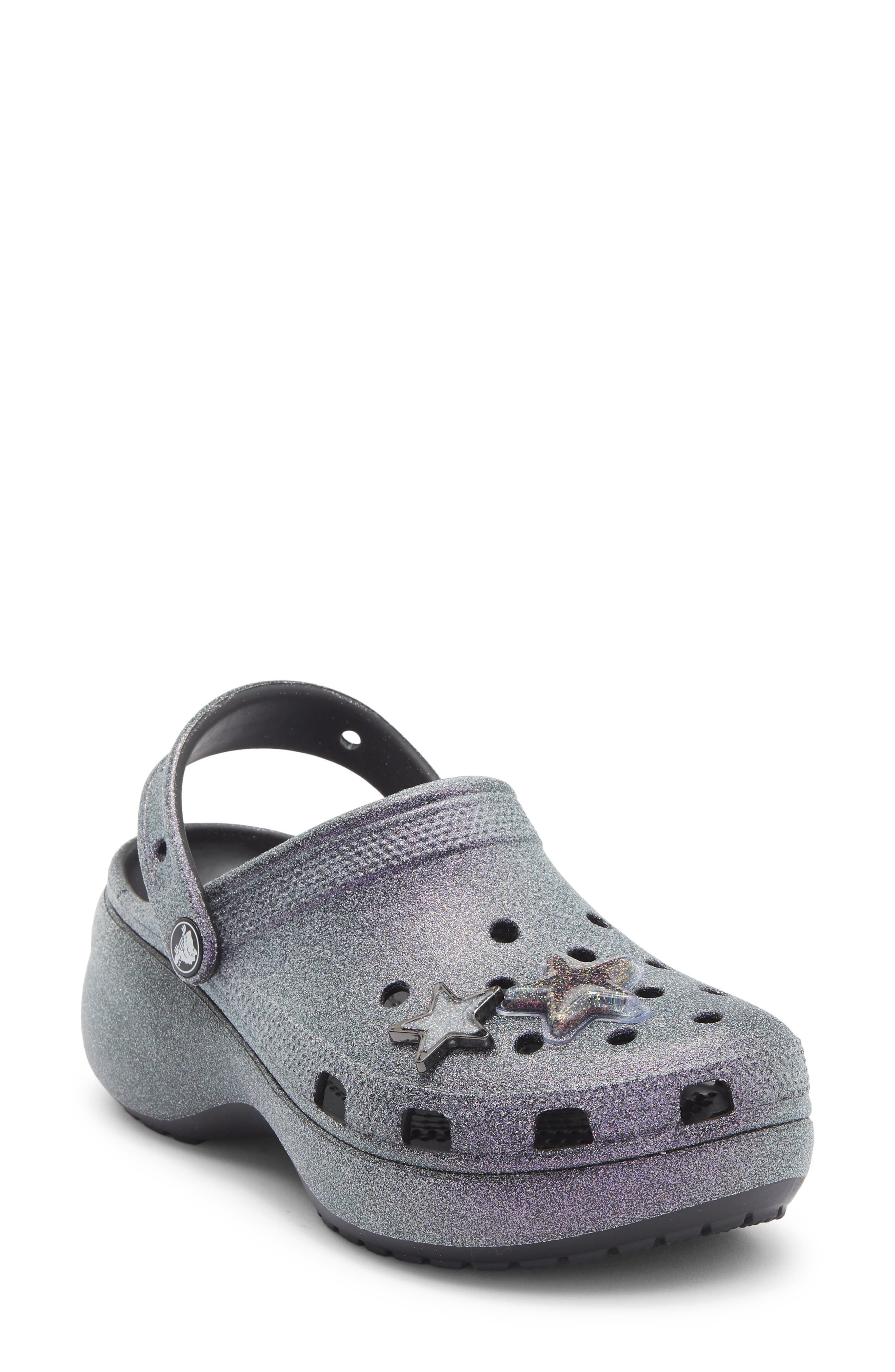 Iridescent Glitter Platform Clog - image 1