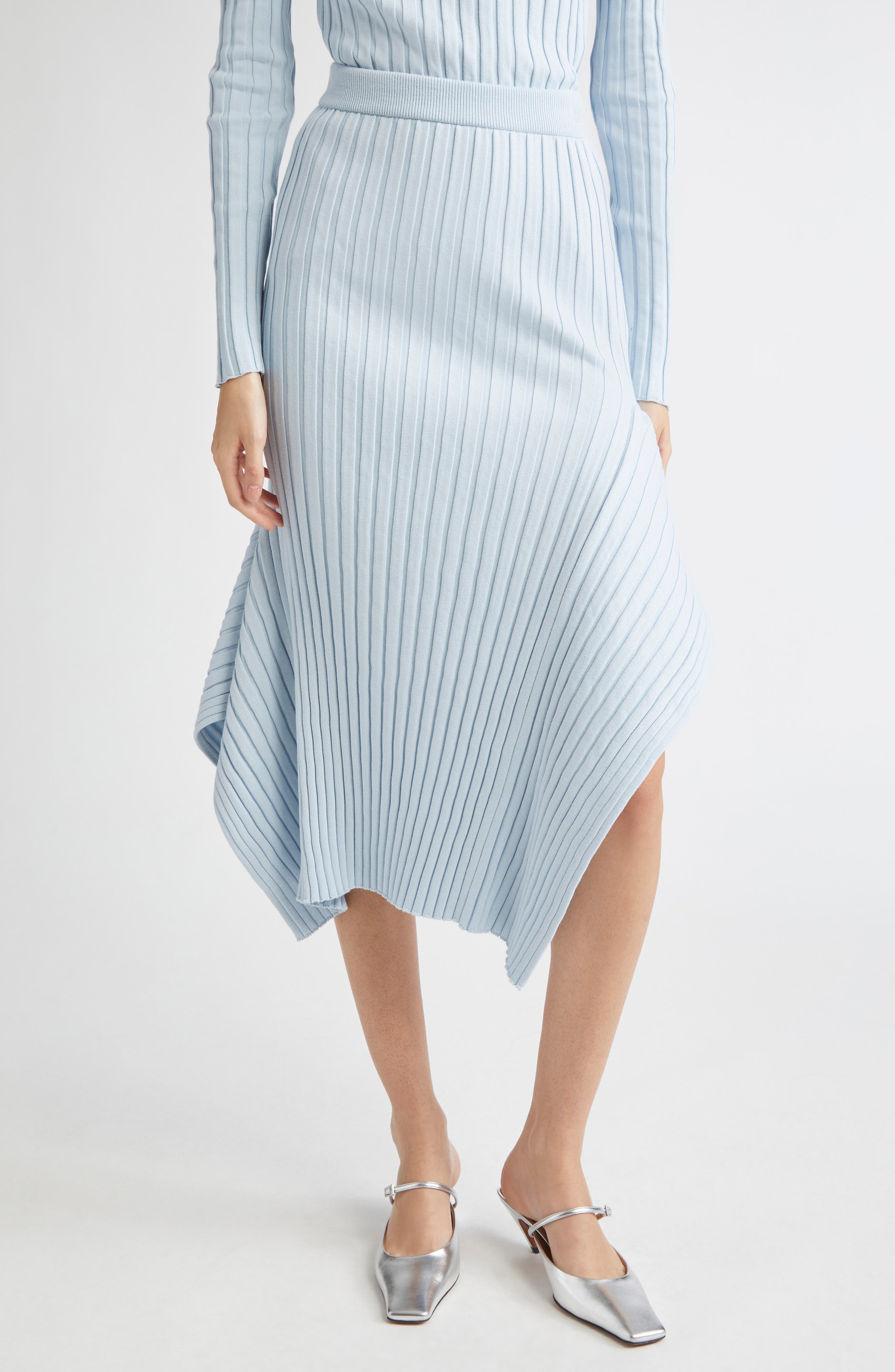 Textured Knit Rib Skirt - image 1