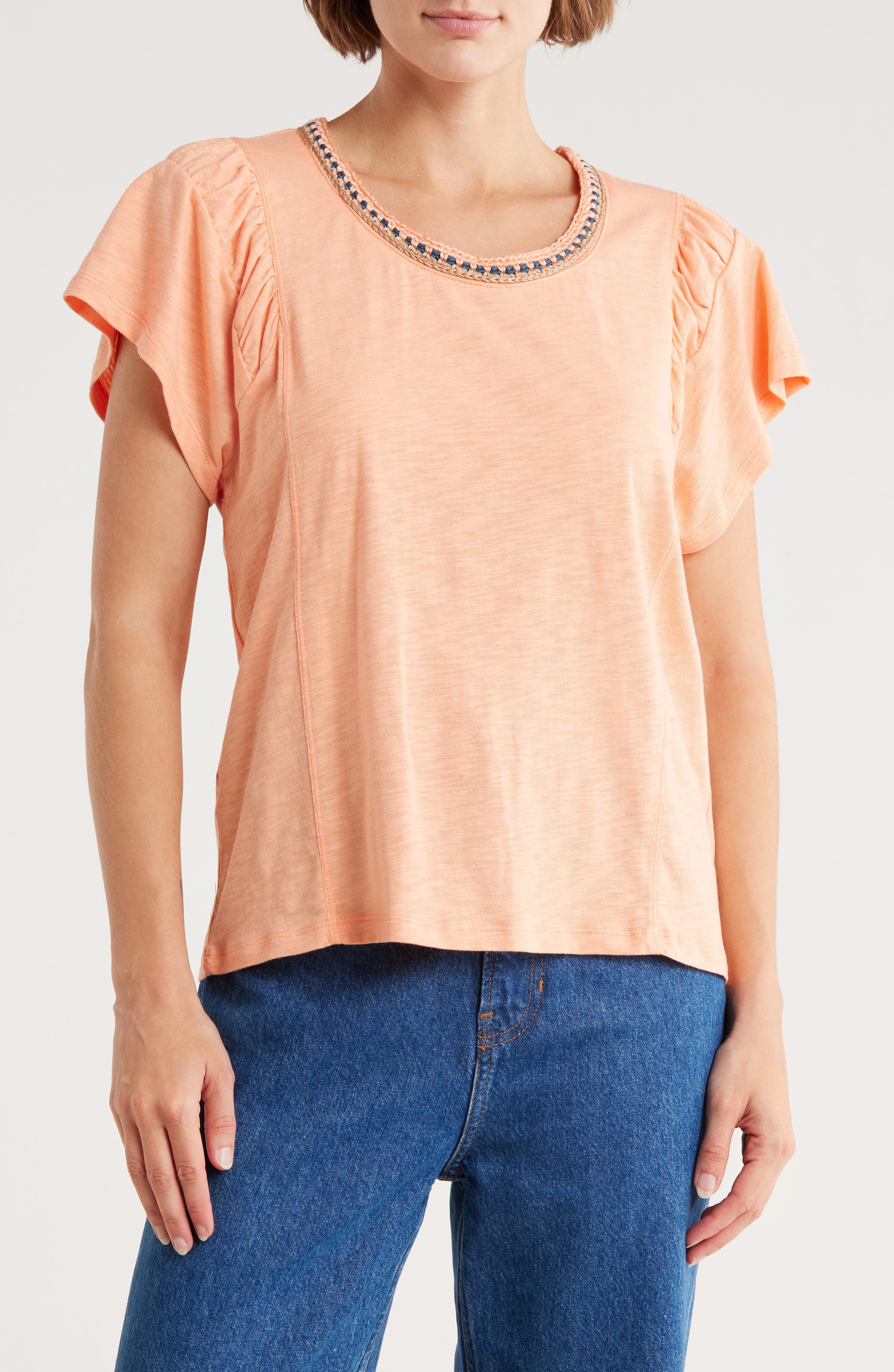 Crochet Trim T-Shirt - image 3