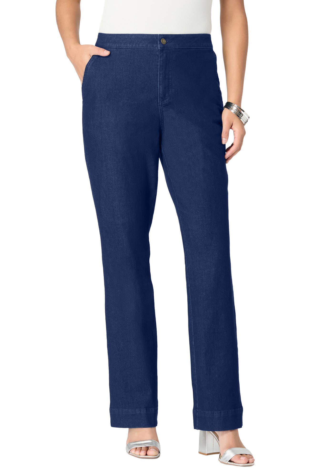 Plus Size High-Rise Bootcut Denim Trouser - image 1
