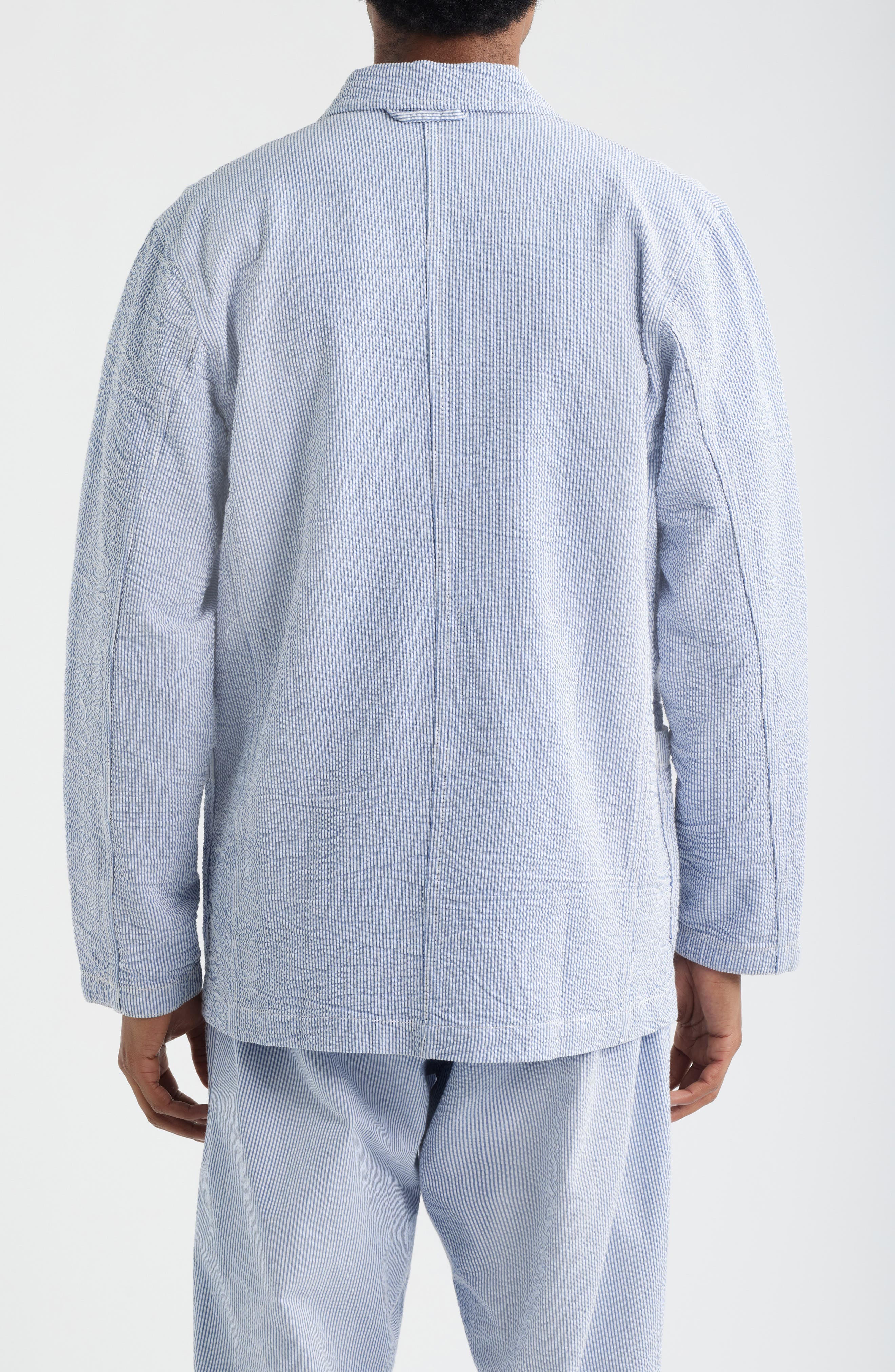 Organic Cotton Seersucker Server Suit Jacket - image 2