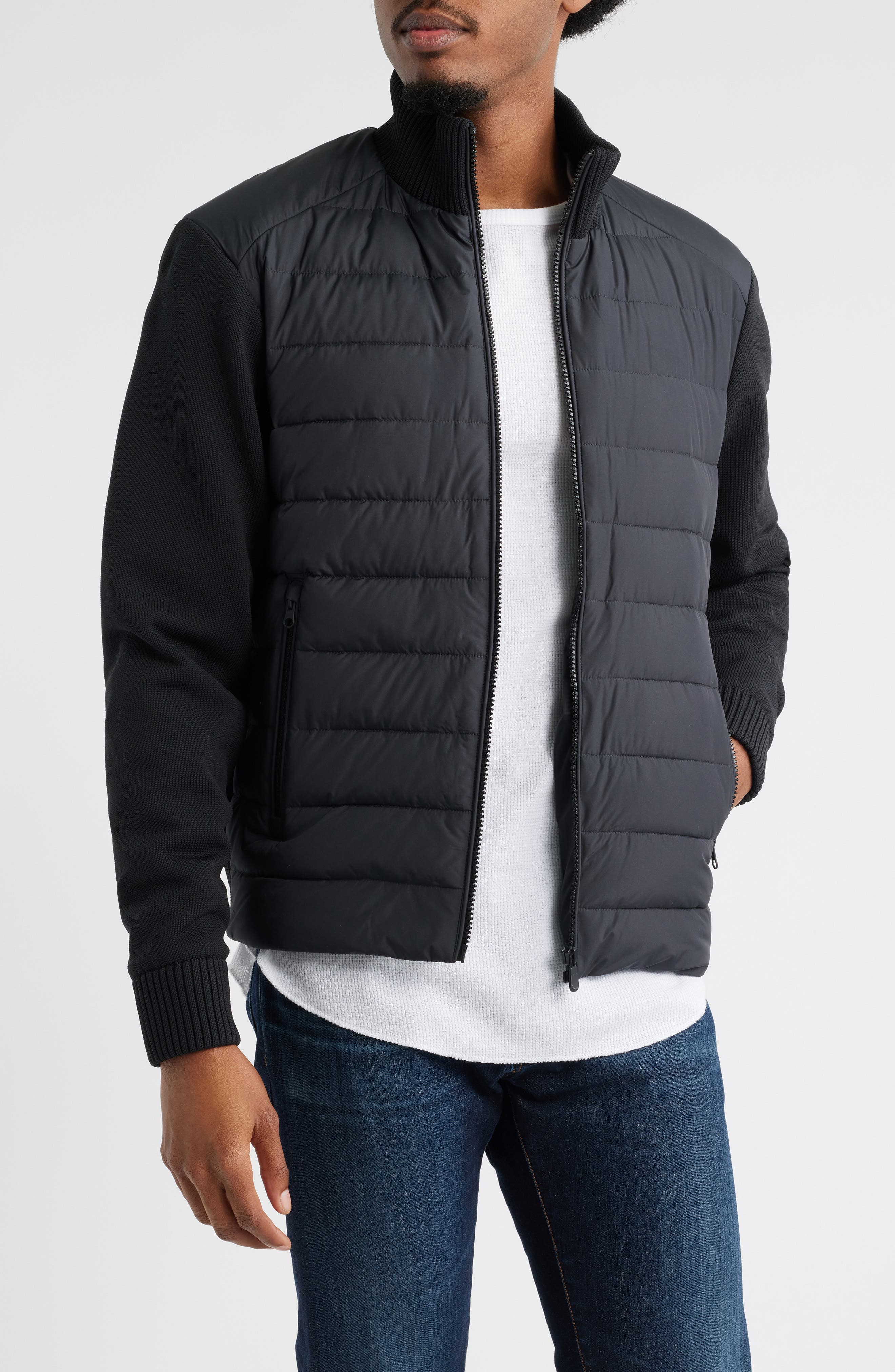 Sedum Water Repellent Mixed Media Jacket - image 1