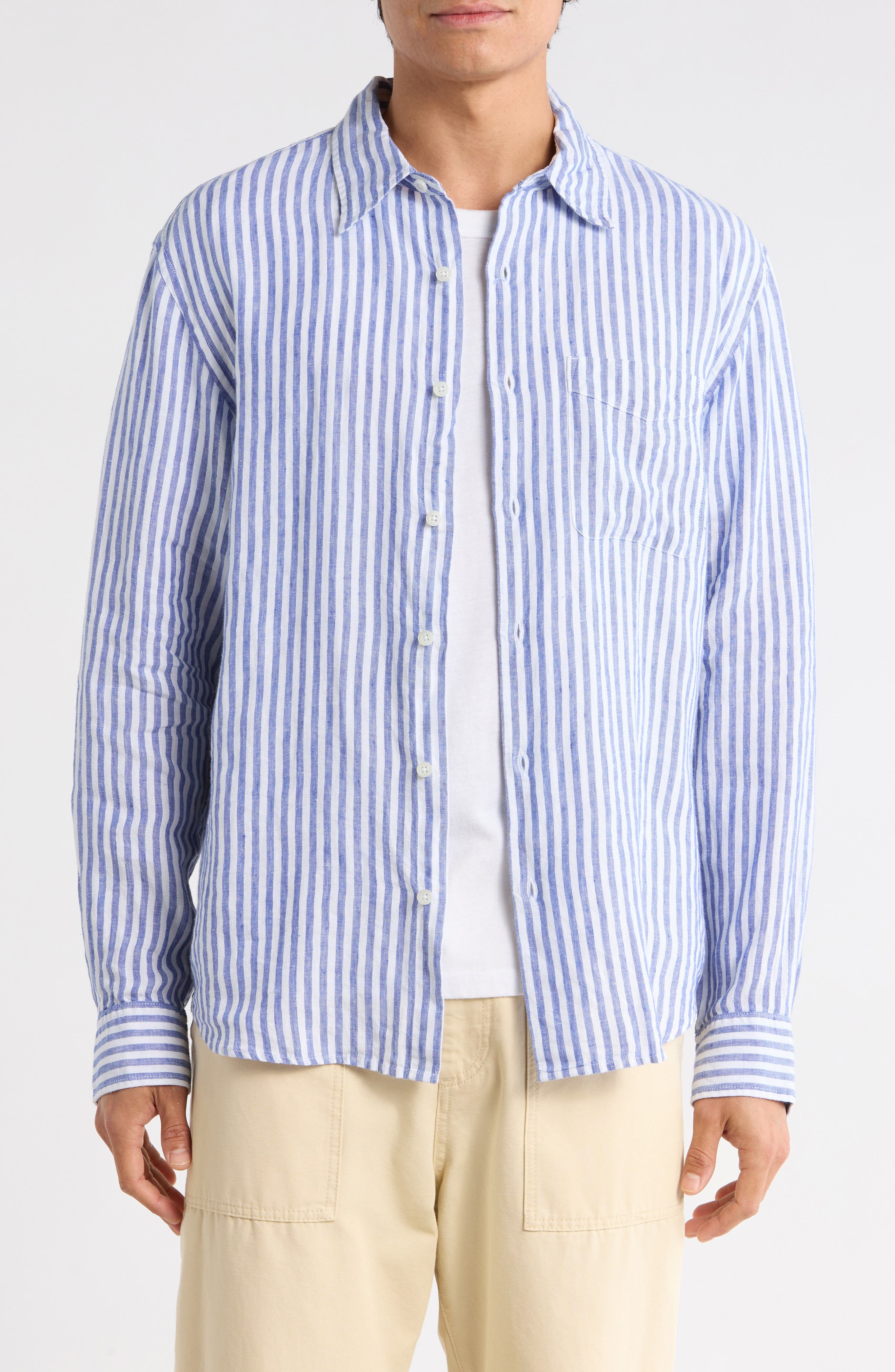 Linen & Organic Cotton Button-Up Shirt - image 3