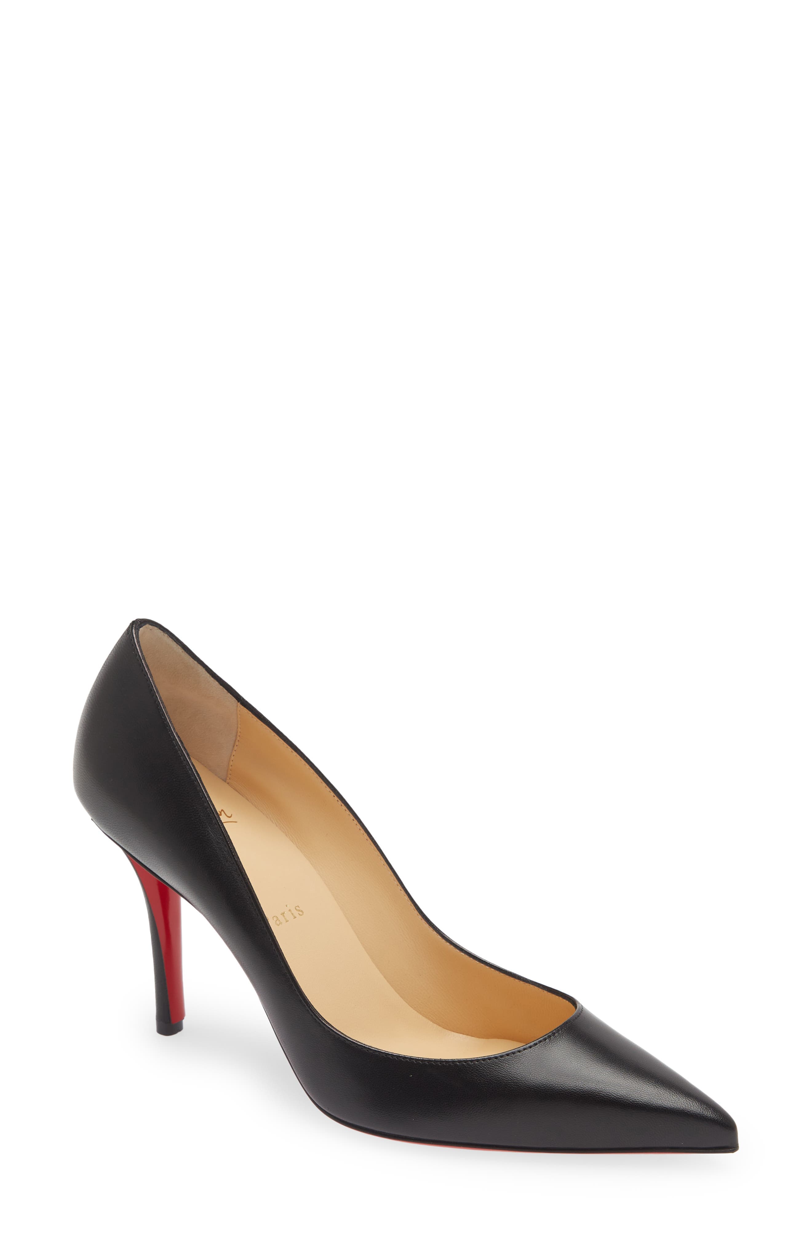 Apostrophy Pointy Toe Leather Pump - image 1
