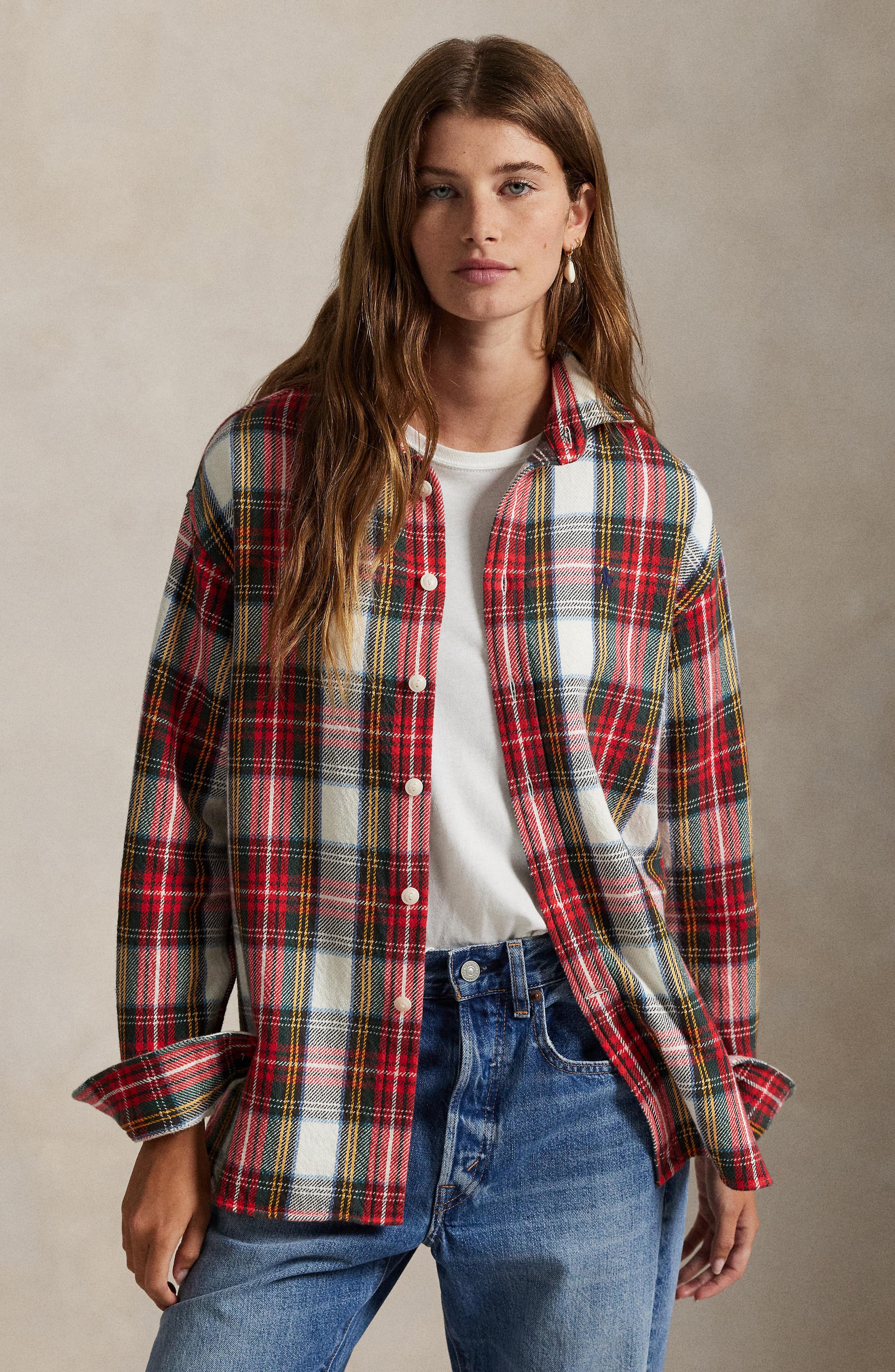 Plaid Relaxed Fit Cotton Button-Up Shirt - image 2
