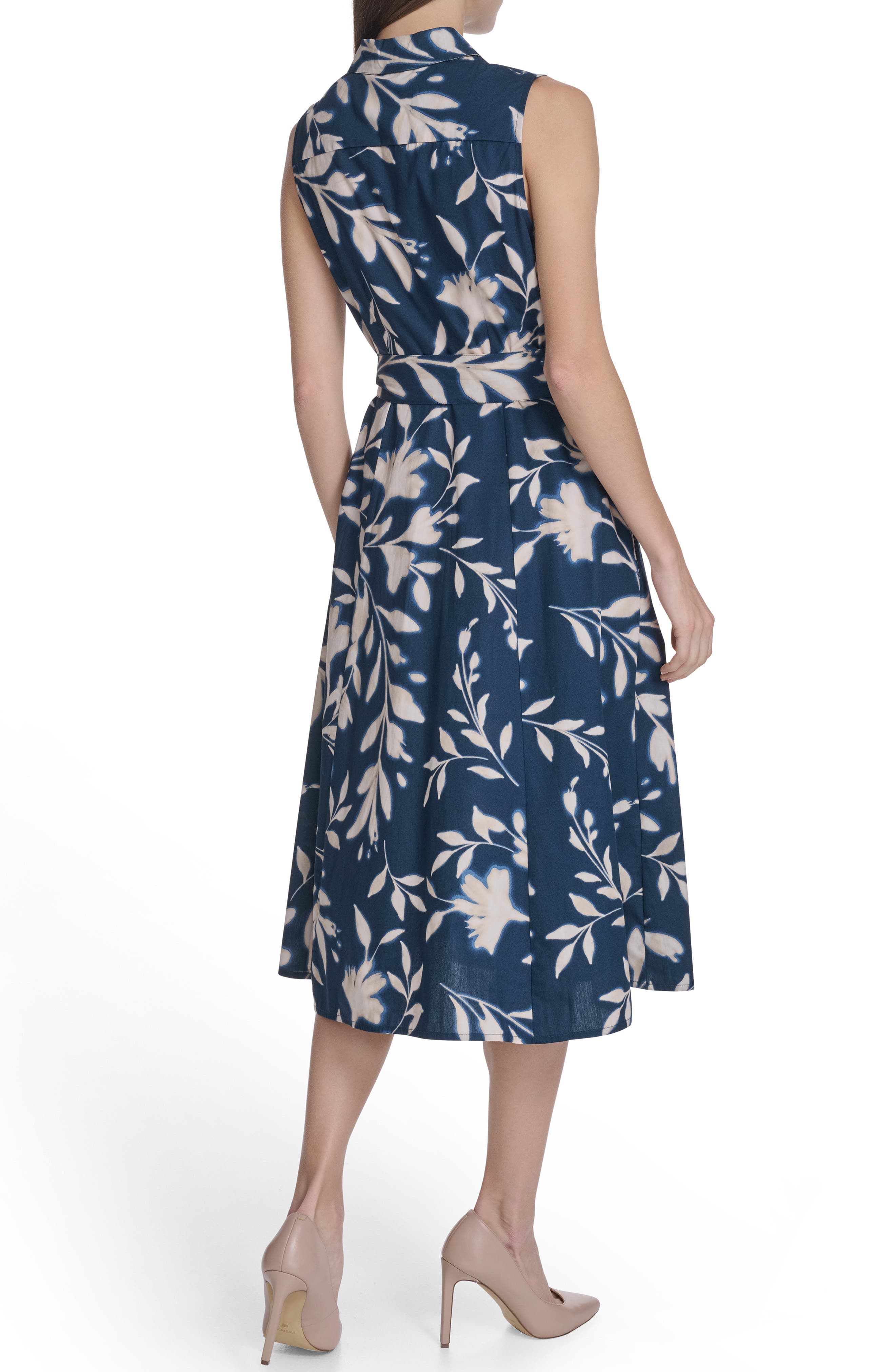 Sleeveless Cotton Shirtdress - image 2