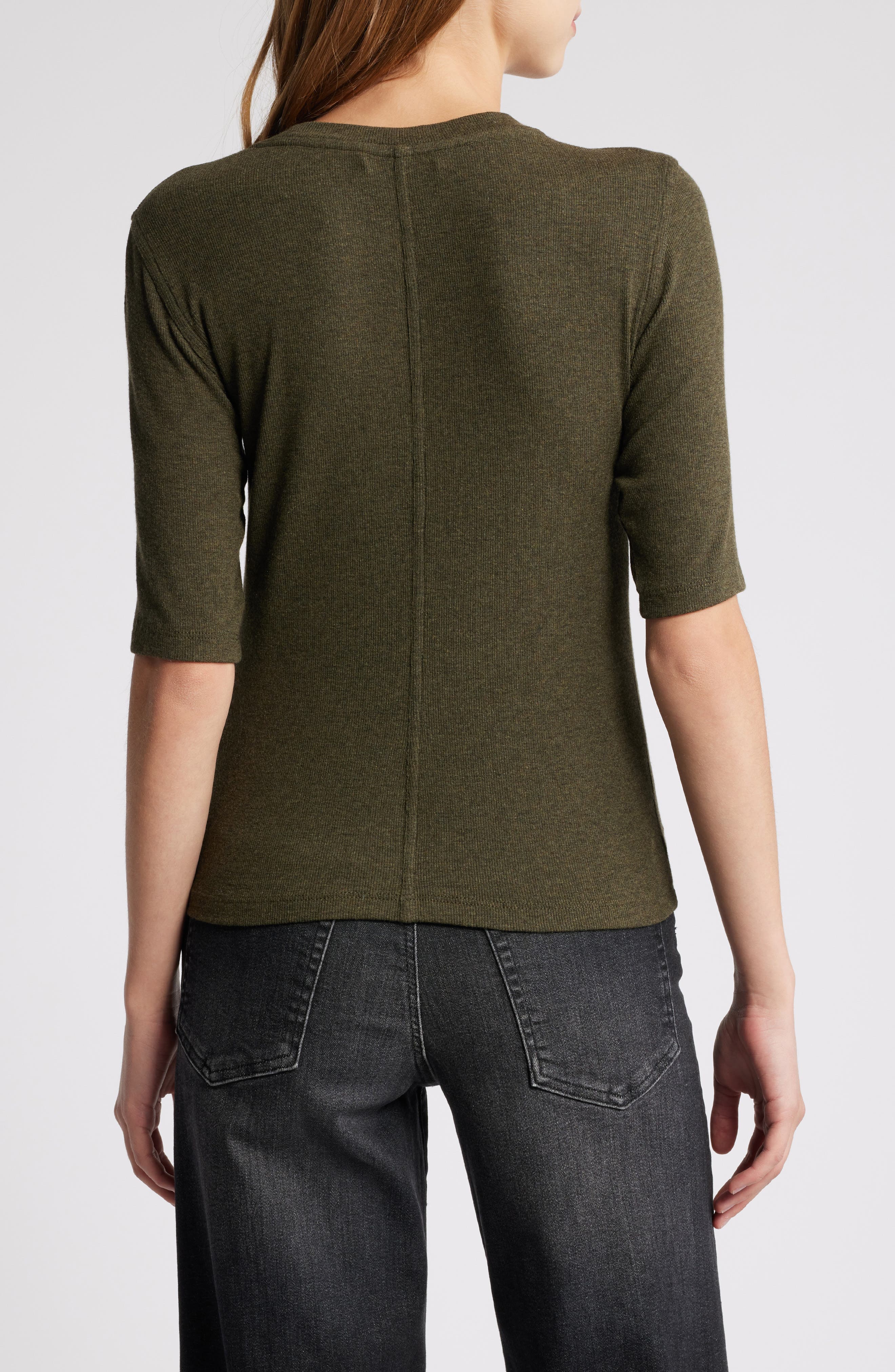 Rib Crewneck T-Shirt - image 2