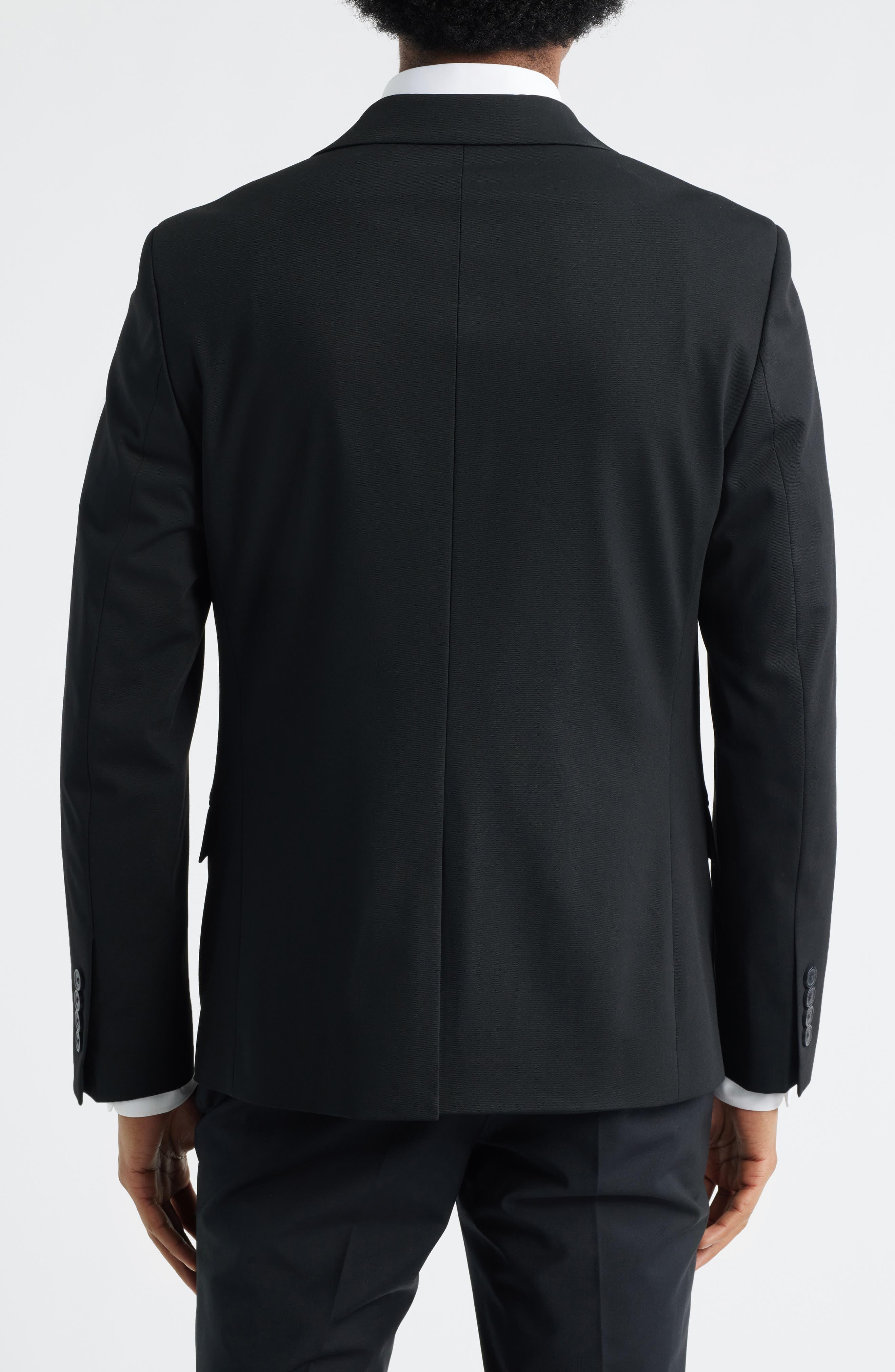 Slim Fit Solid Stretch Suit Jacket - image 4