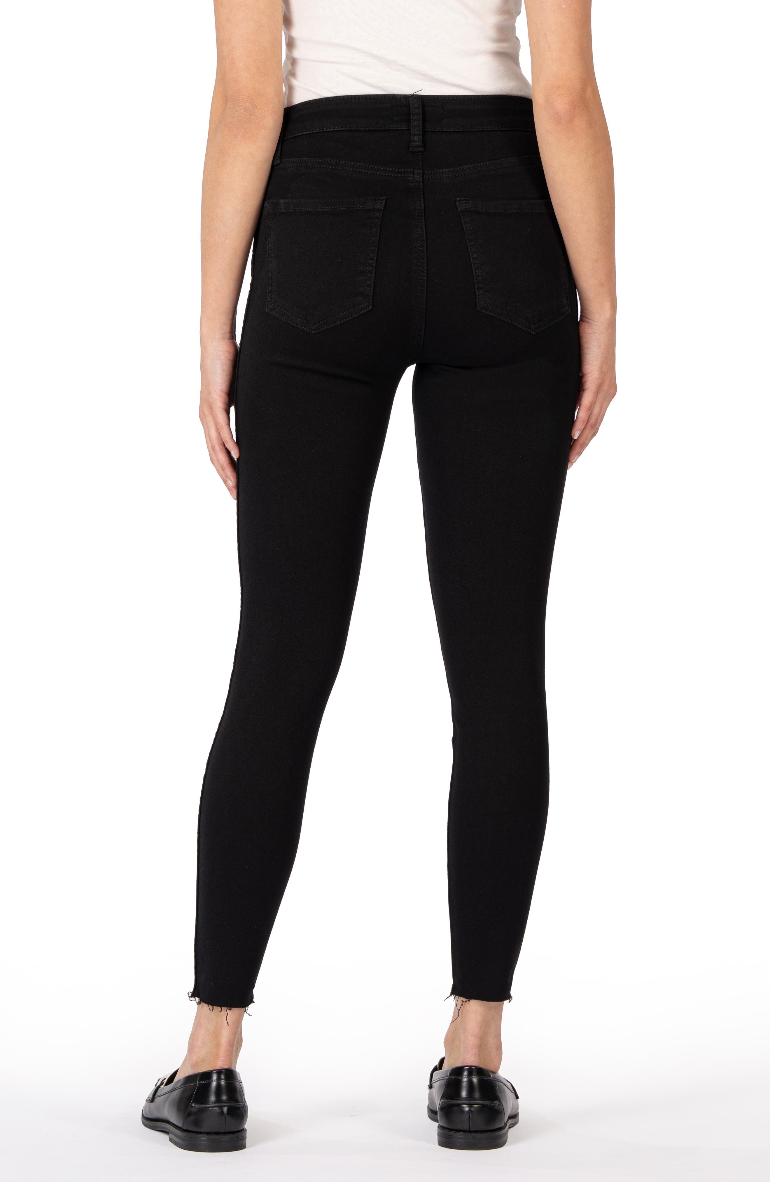 Donna High Waist Fray Hem Ankle Skinny Jeans - image 2