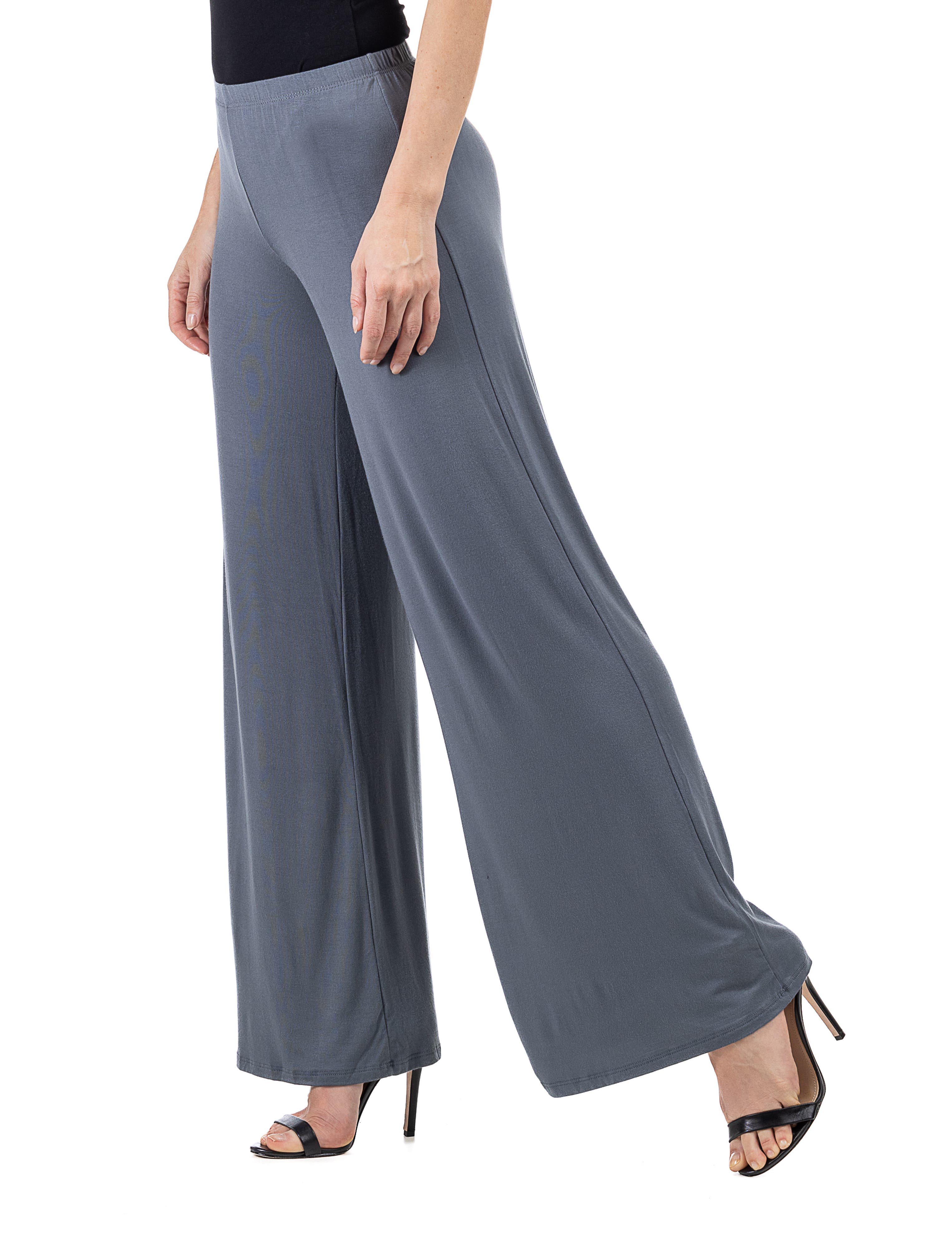 Comfortable Solid Color Palazzo Pants - image 4
