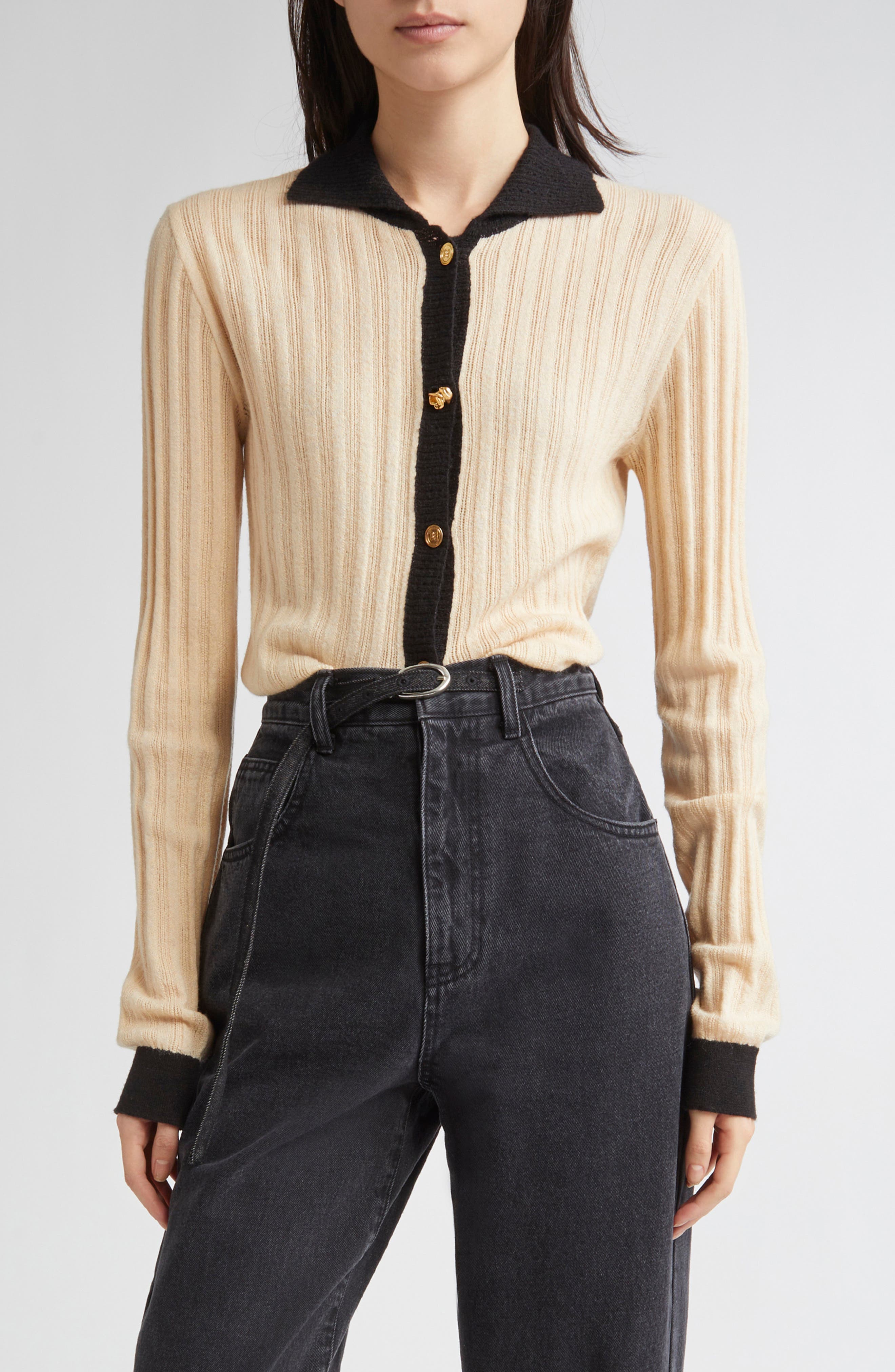 Spread Collar Cardigan - image 1