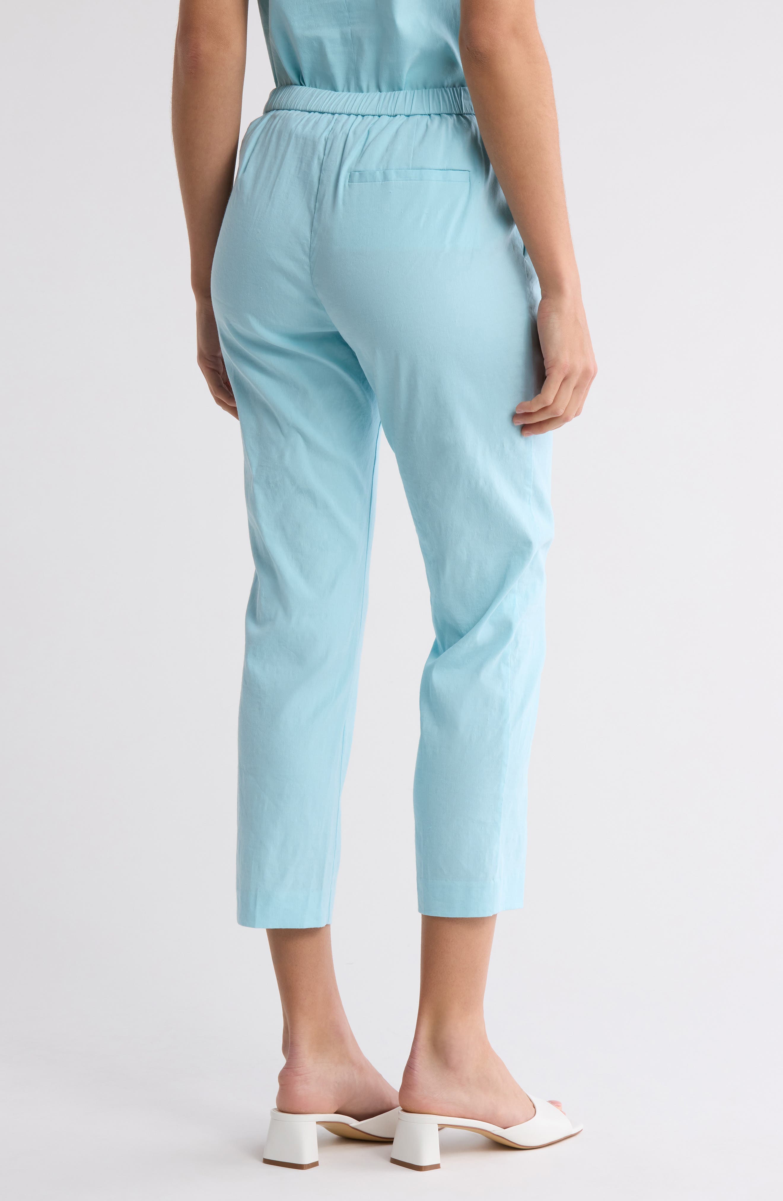 Treeca Linen Blend Pull-On Crop Pants - image 2