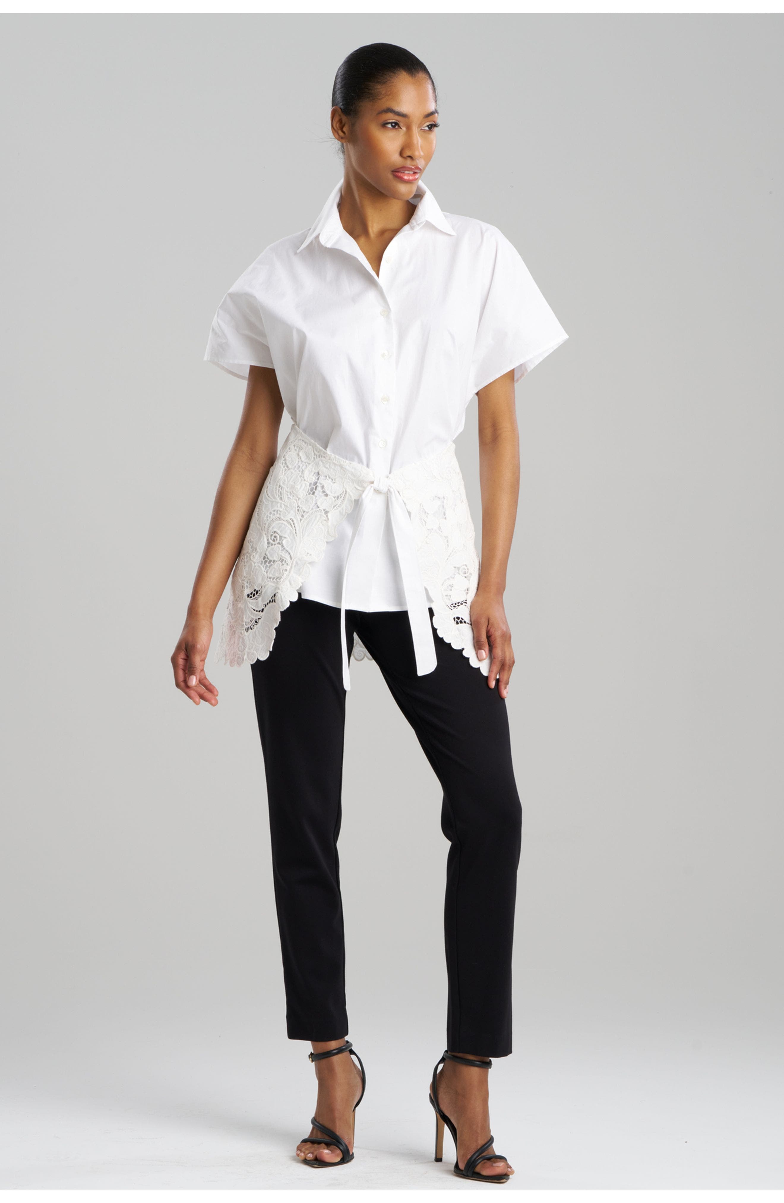 Kumo Embroidery Wrap Shirt with Applique - image 1