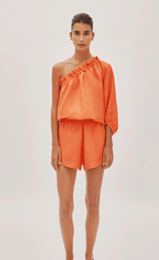Capri Citrus Linen Shorts - image 1