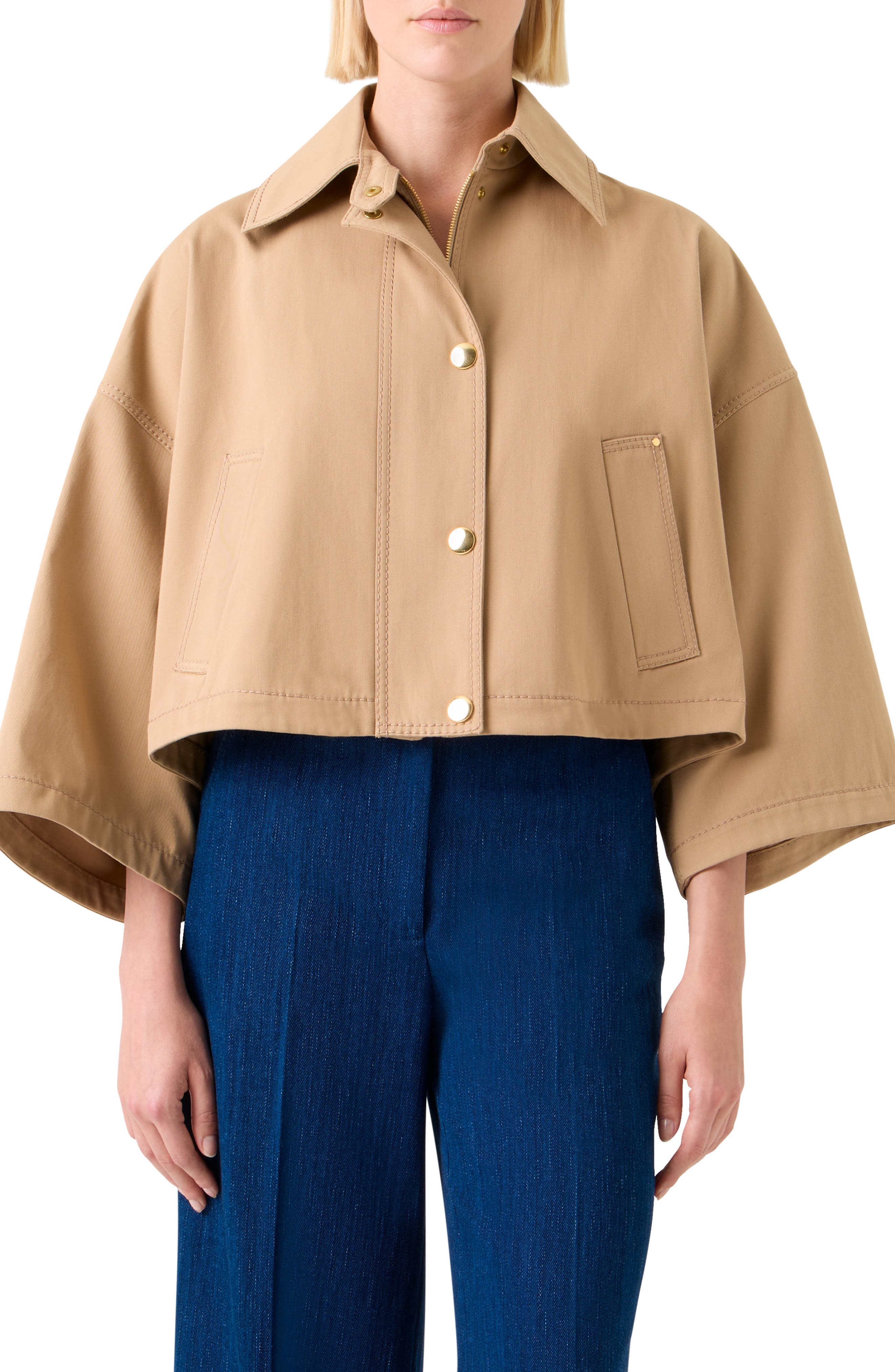 Water Repellent Cotton Garbardine Crop Car Coat - image 1