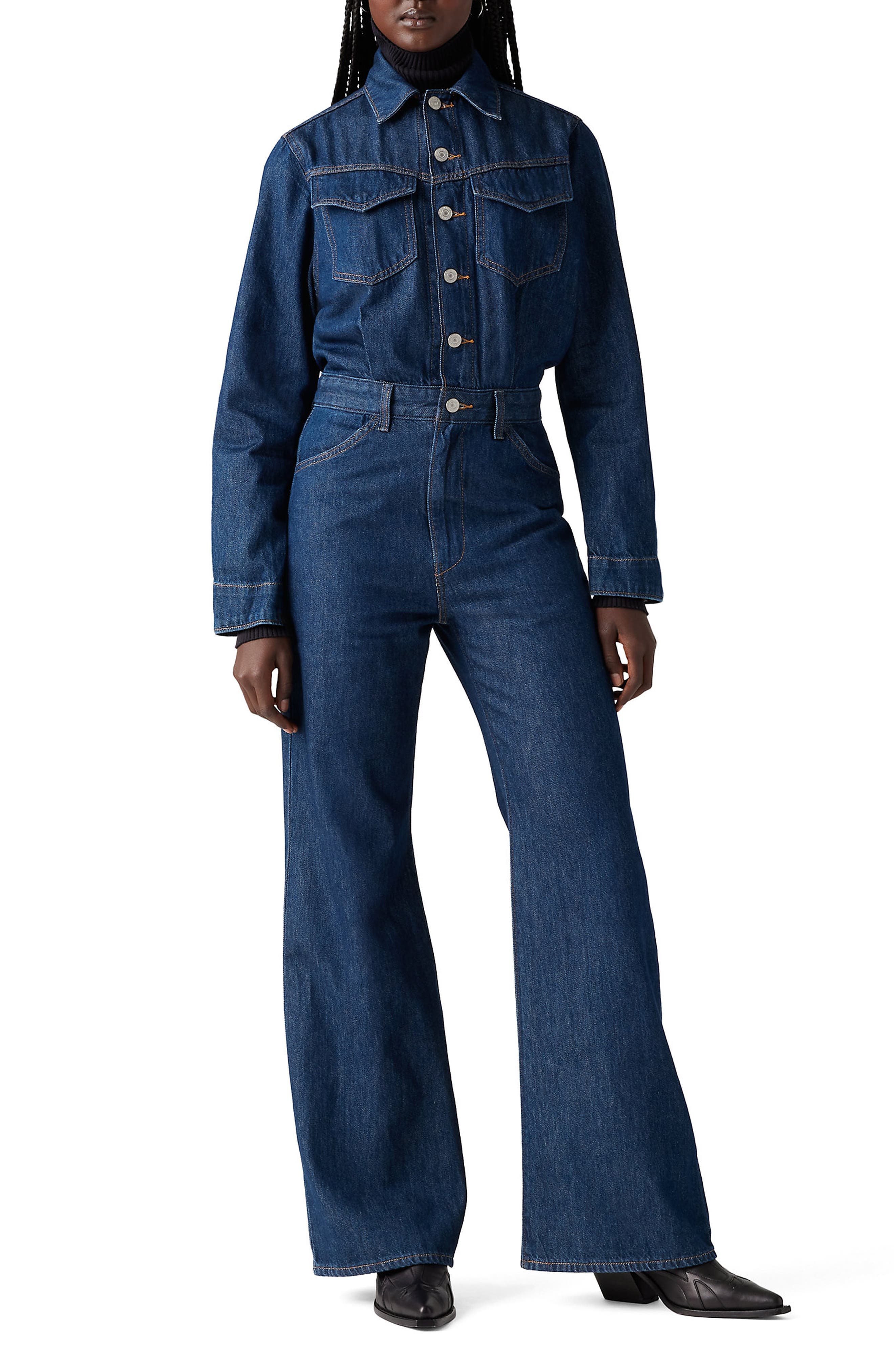 Western Denim Jumpsuit - image 1