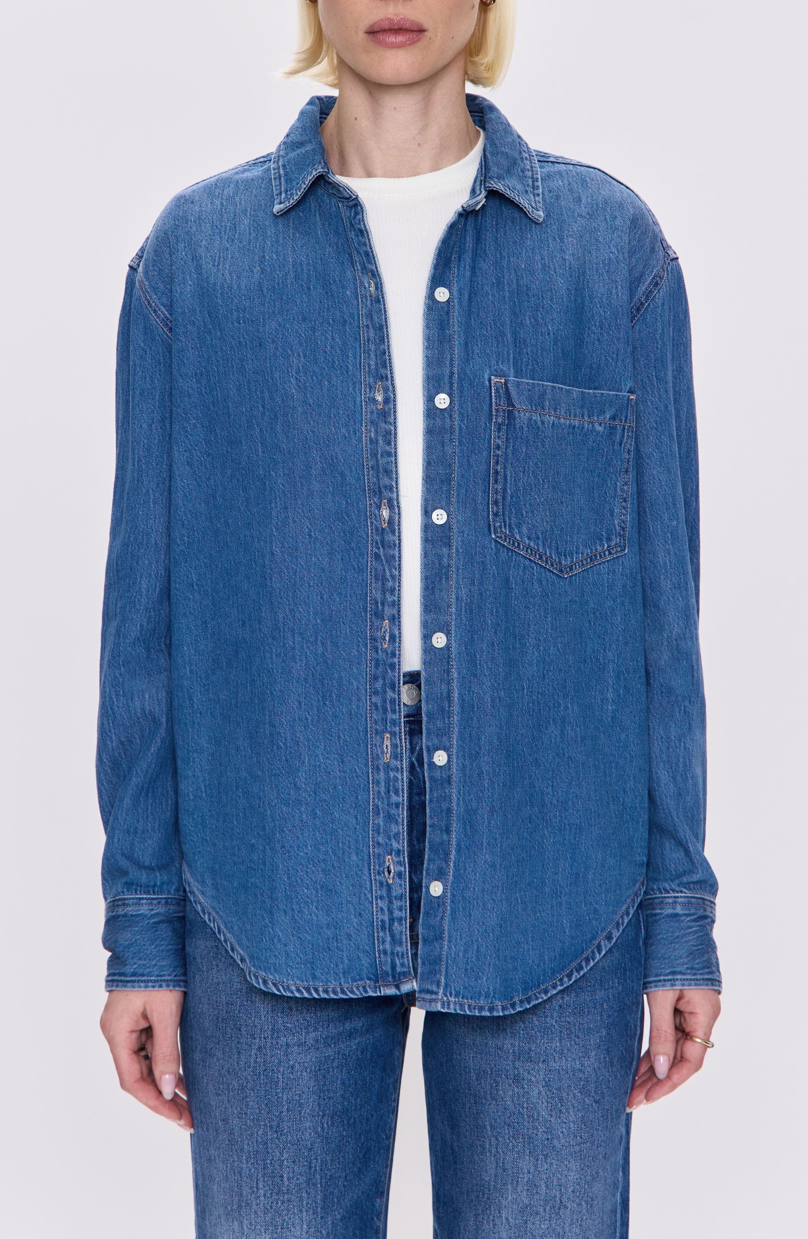 Jamie Denim Button-Up Shirt - image 1
