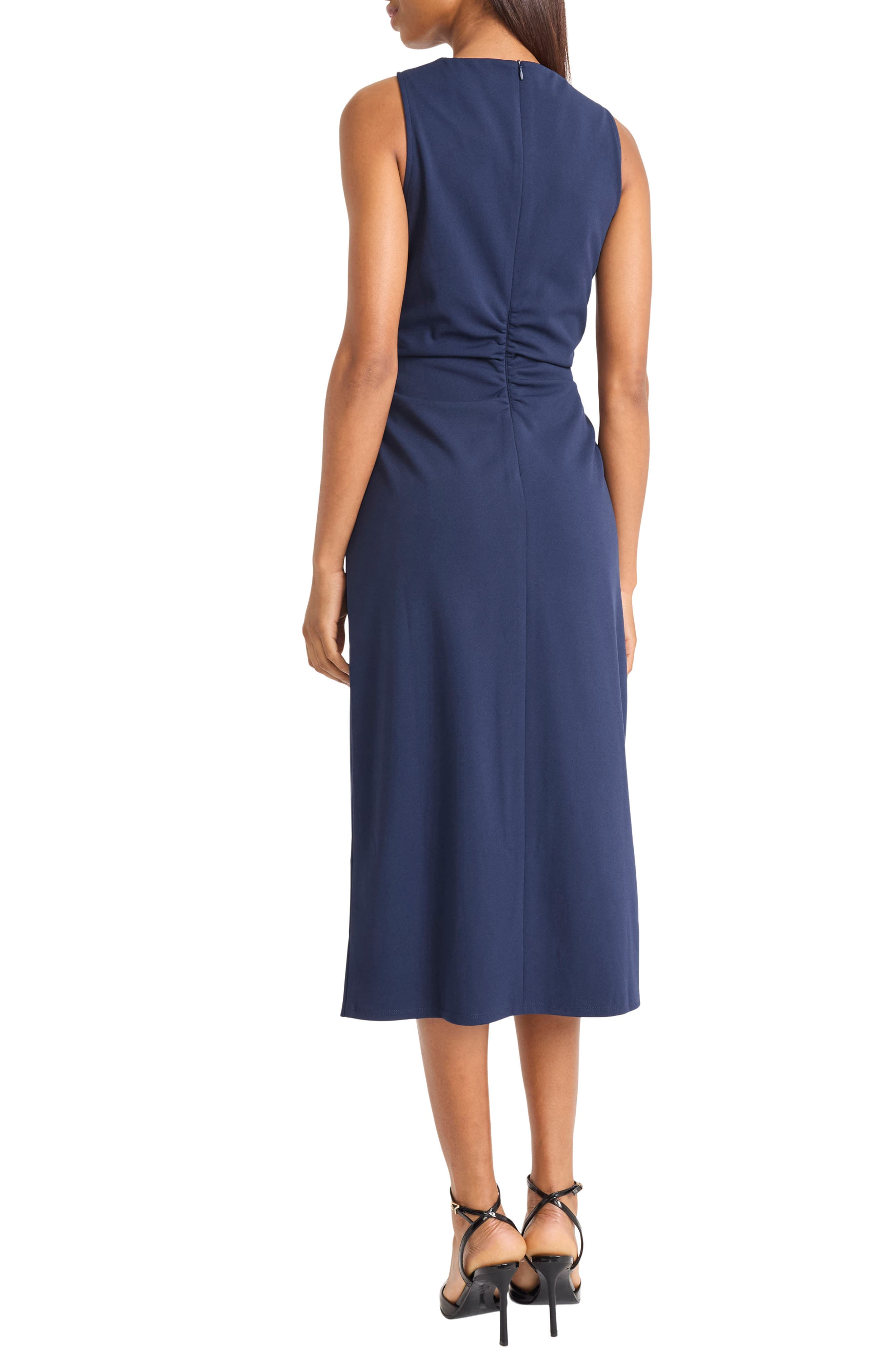 Ruched Sleeveless Midi Dress - image 2