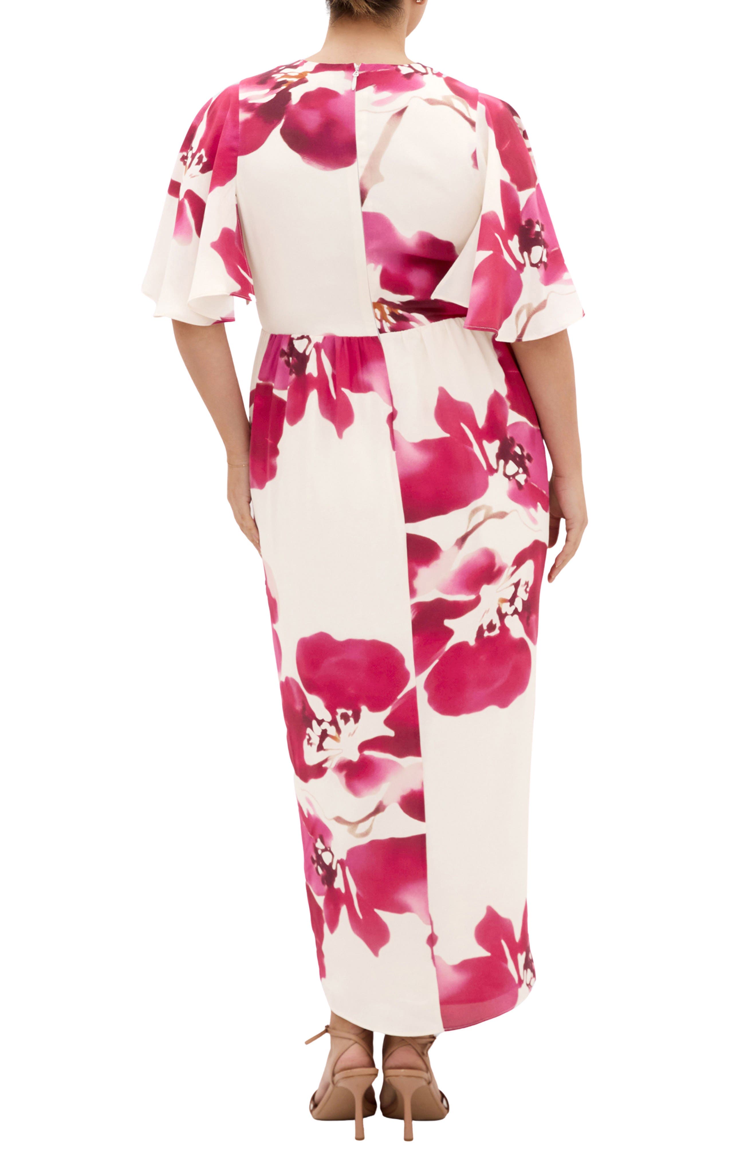 Braelynn Floral Flutter Sleeve Maxi Dress - image 2