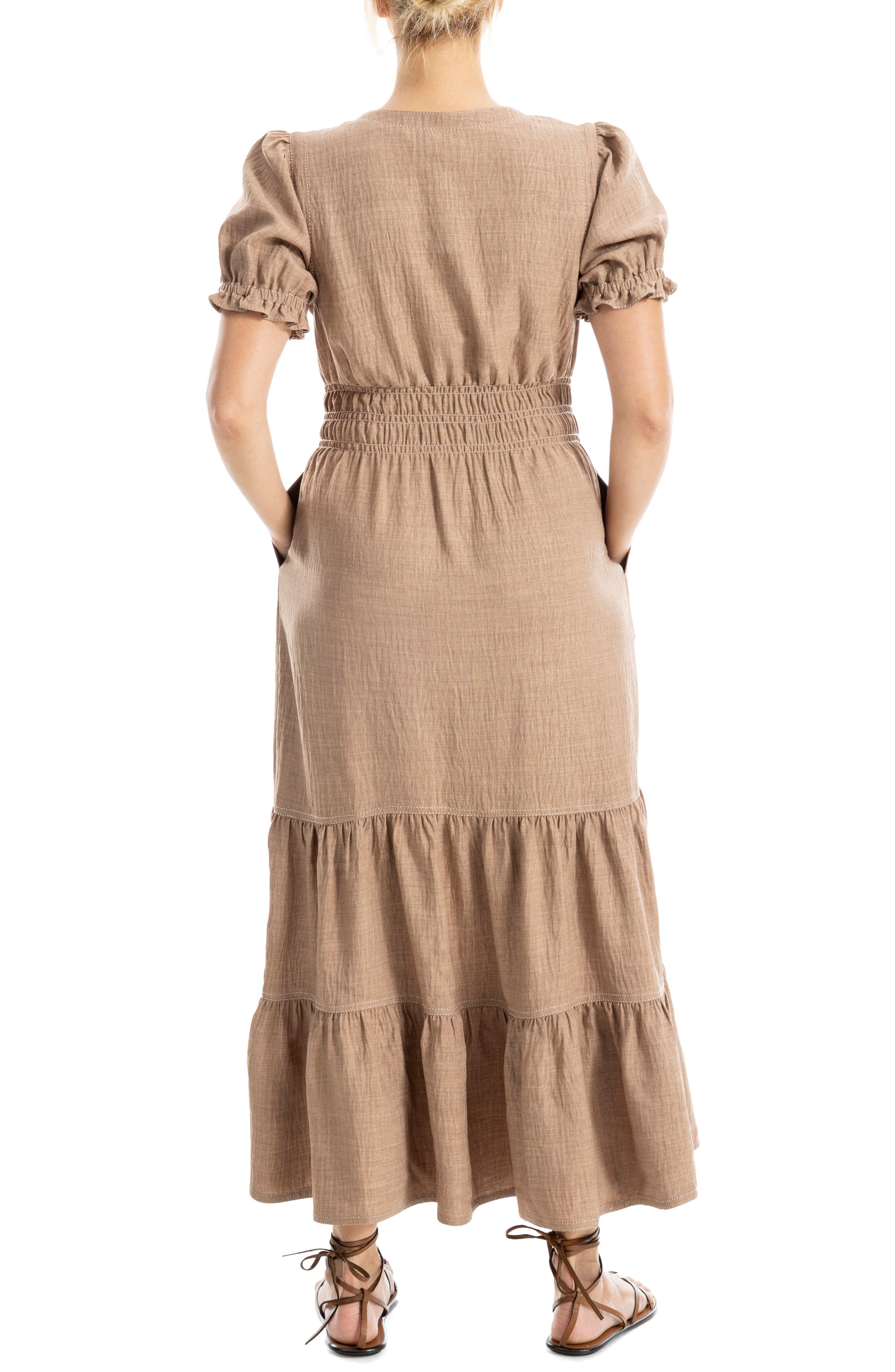 Tiered Crepe Maxi Dress - image 4