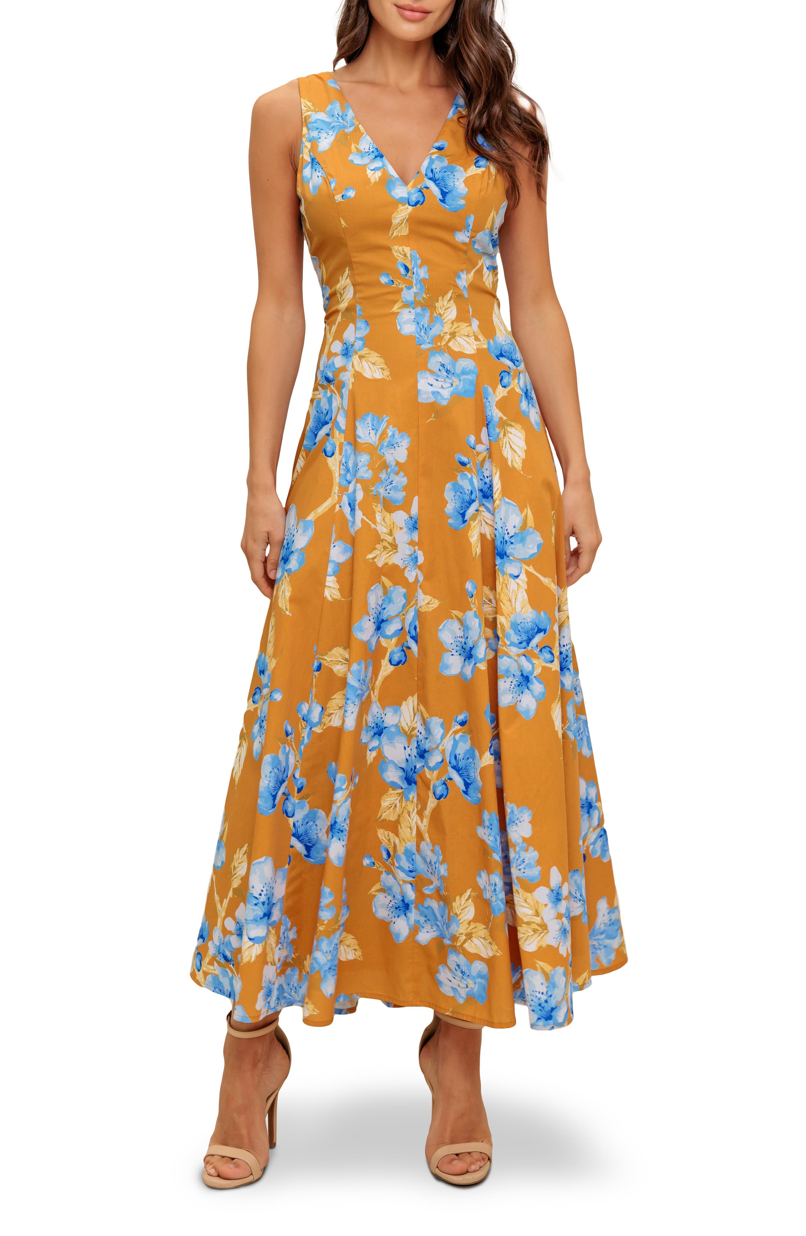 Floral Fit & Flare Midi Dress - image 1
