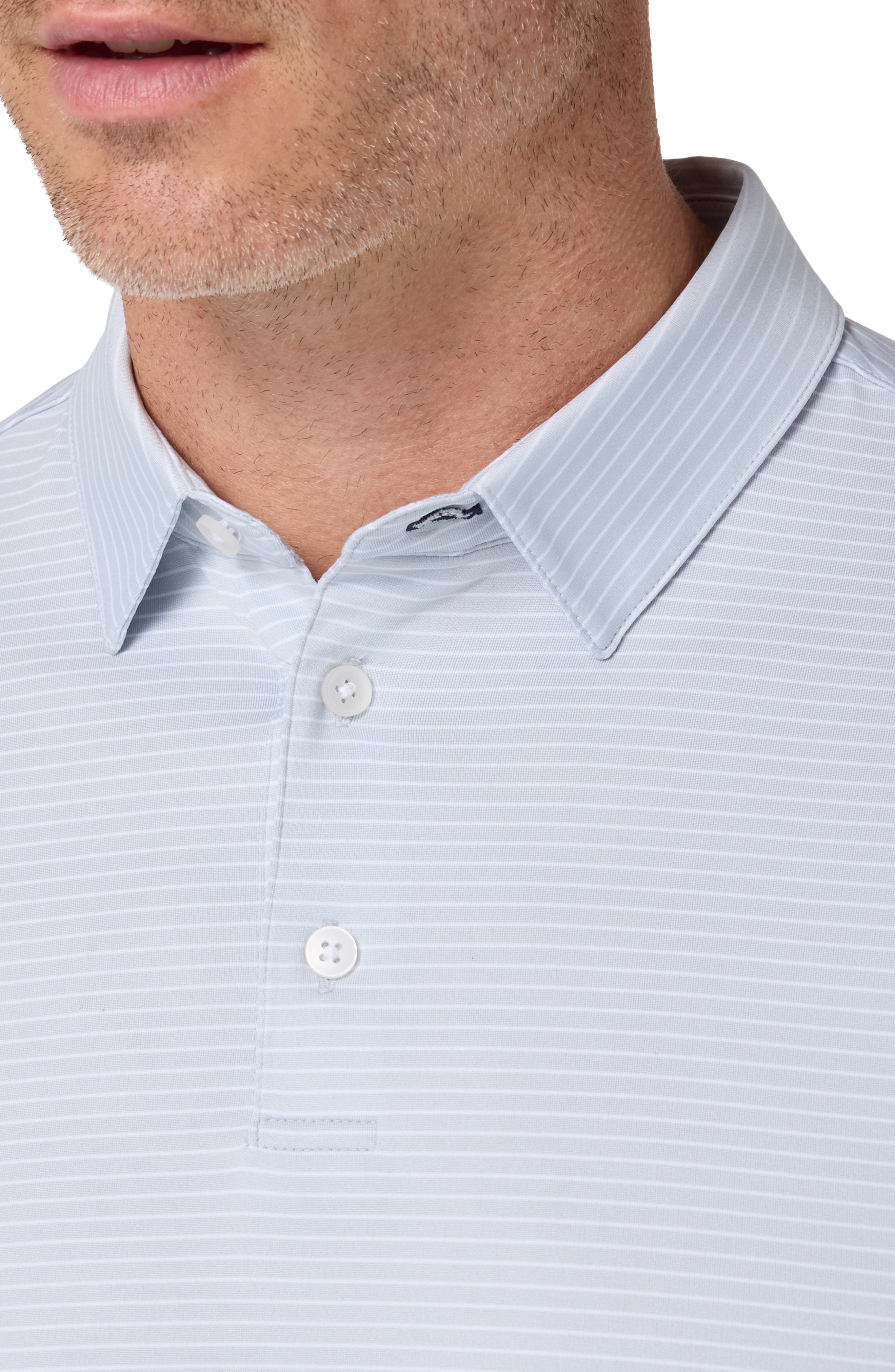 Versa Trim Fit Stripe Performance Polo - image 2