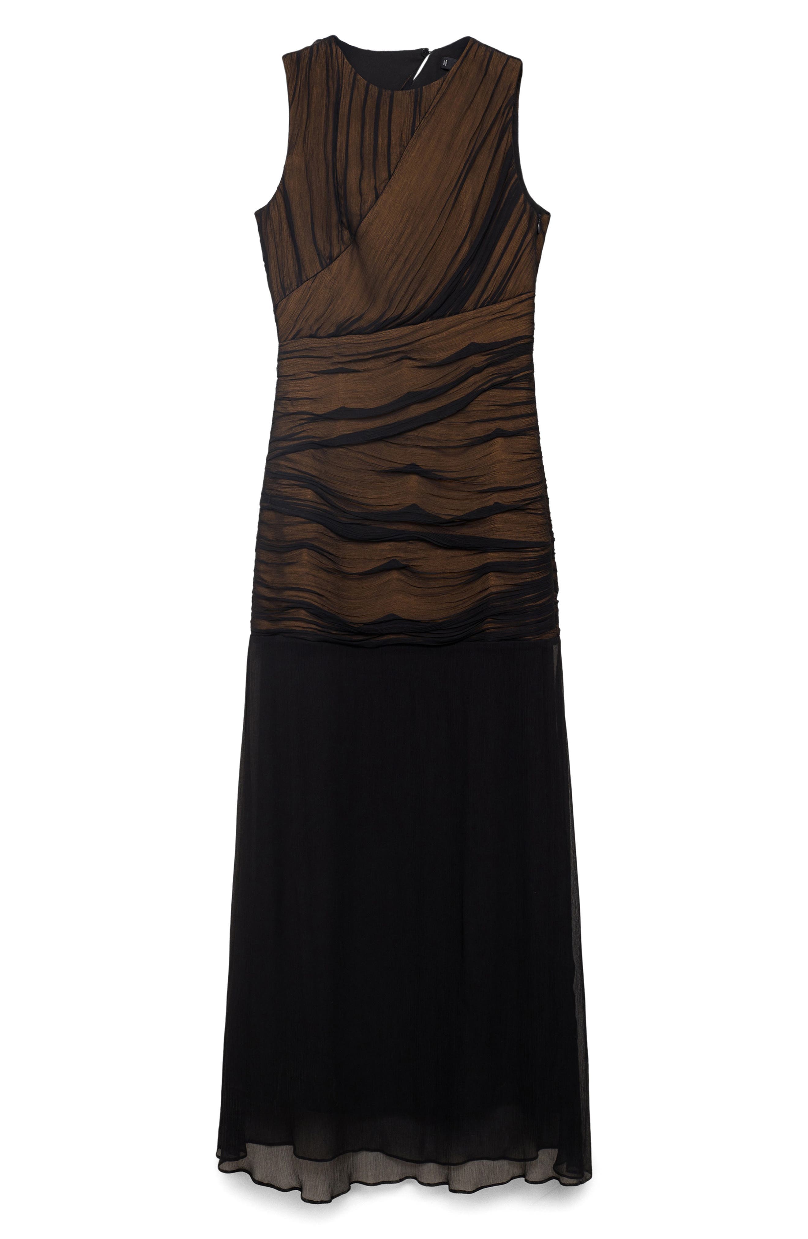 Sleeveless Ruched A-Line Dress - image 1