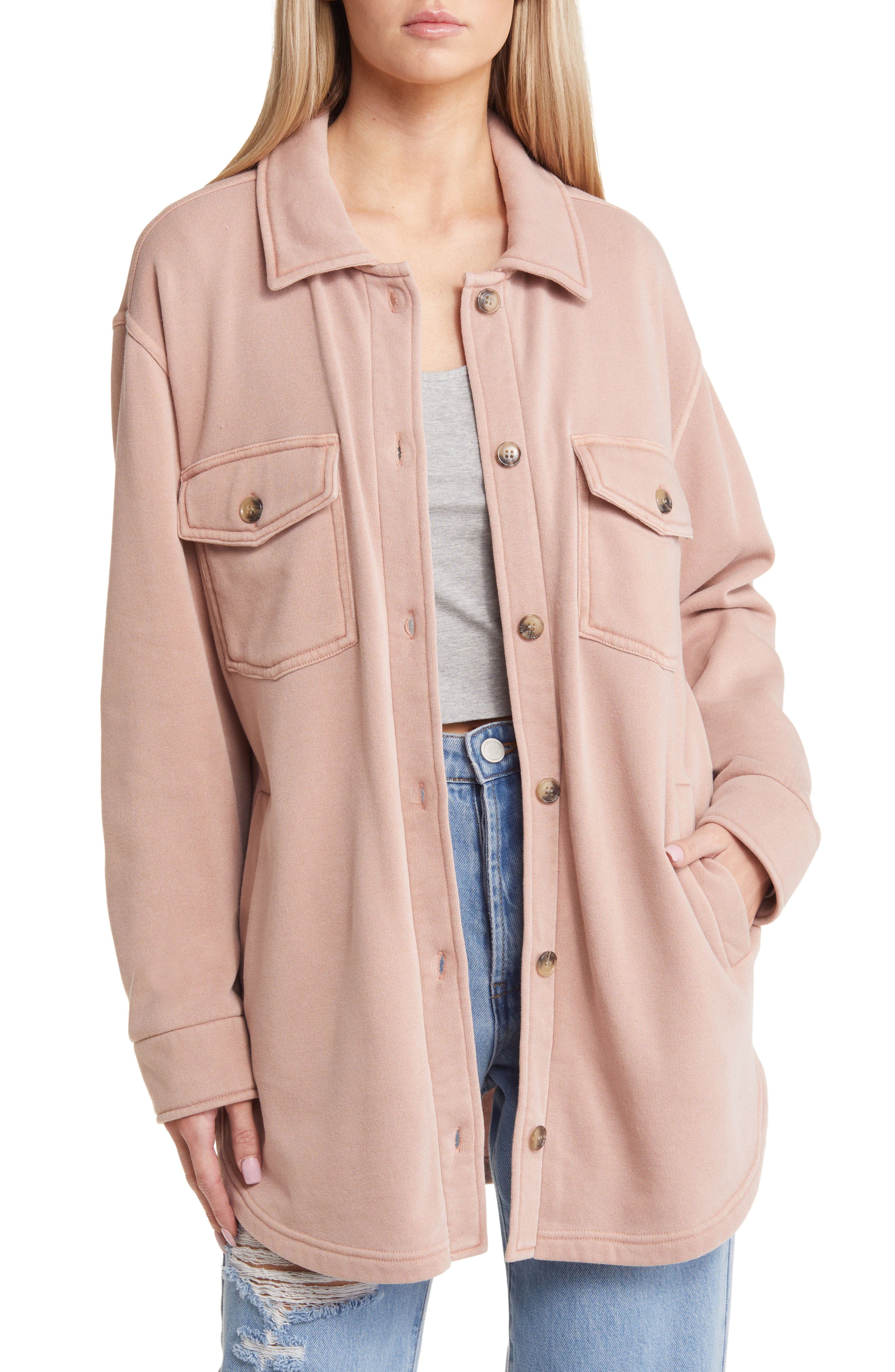 Longline Sweatshirt Knit Shacket - image 1
