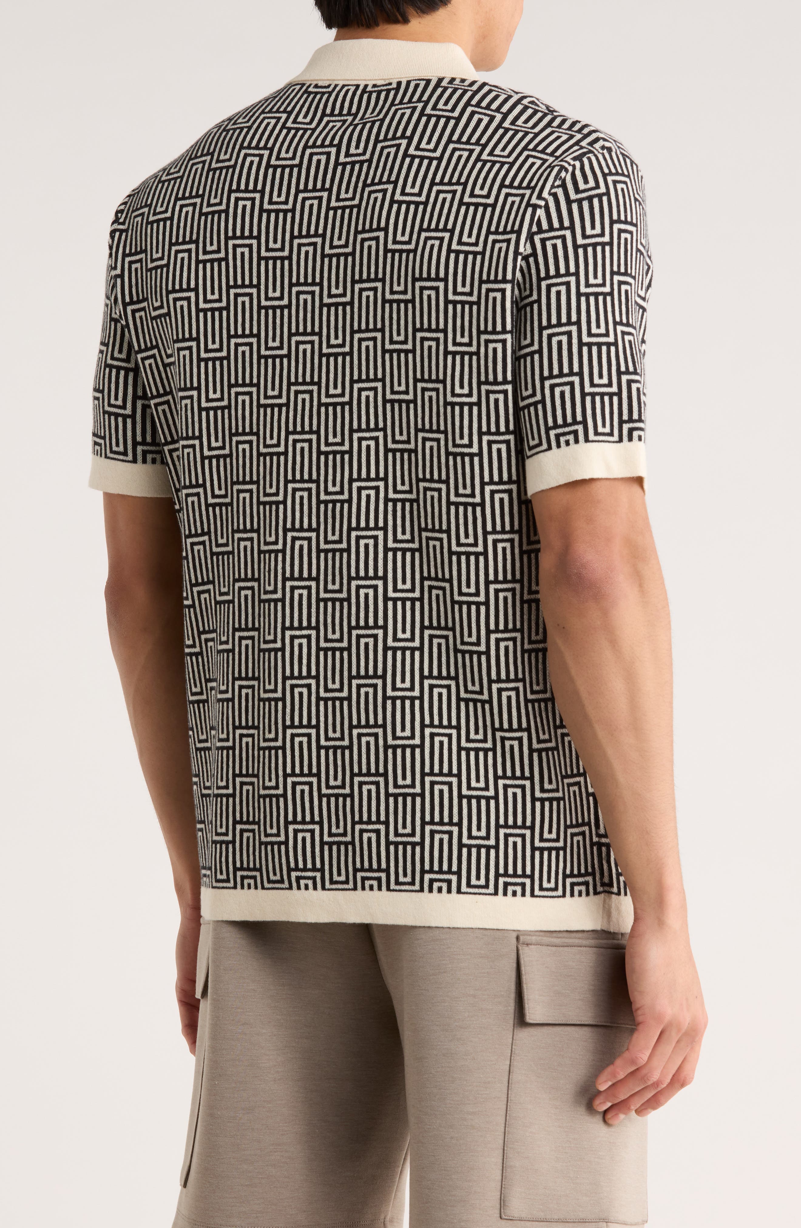 Geometric Knit Polo - image 2