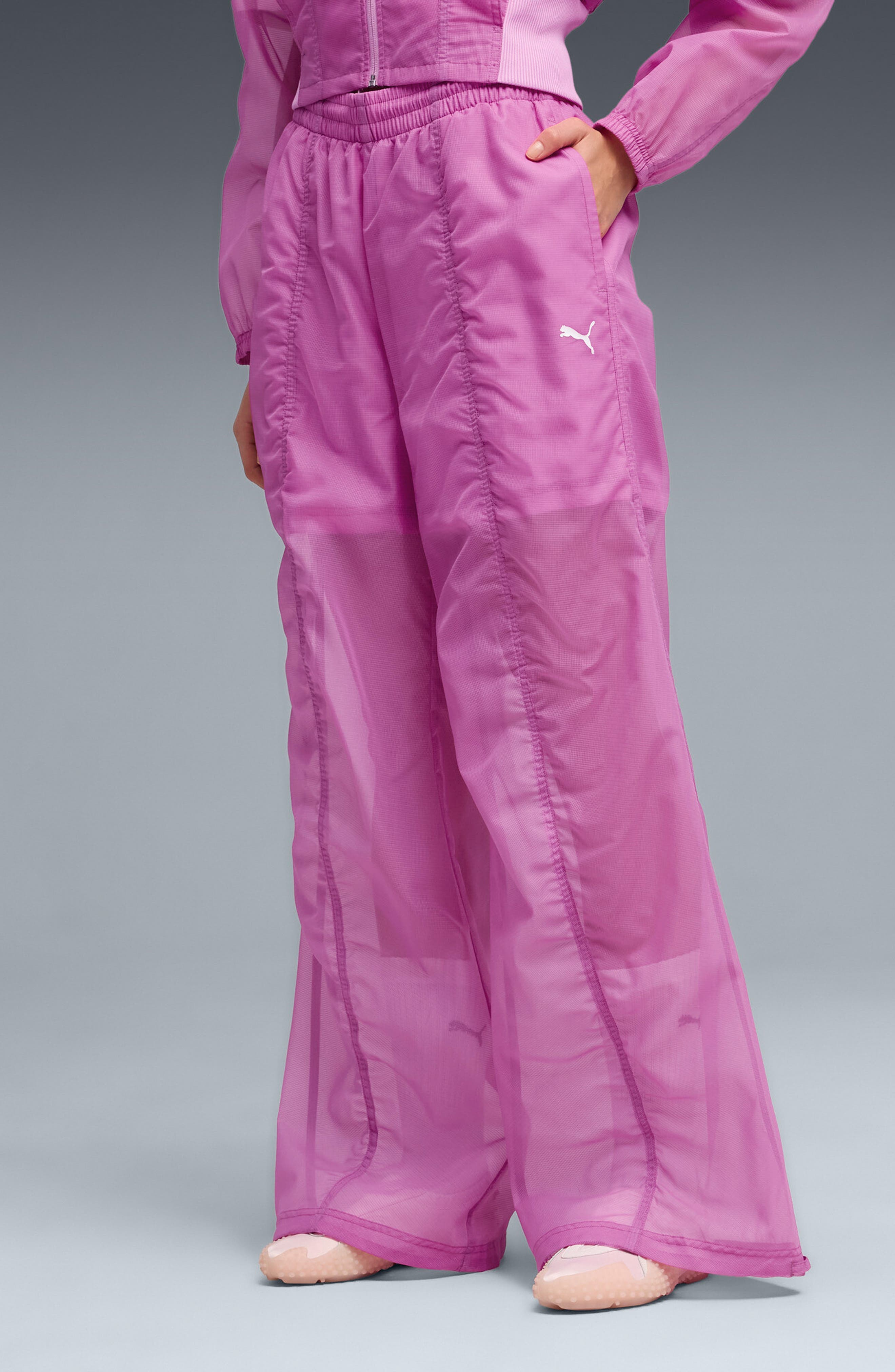 Dare To Nylon Ripstop Wide Leg Track Pants - image 1