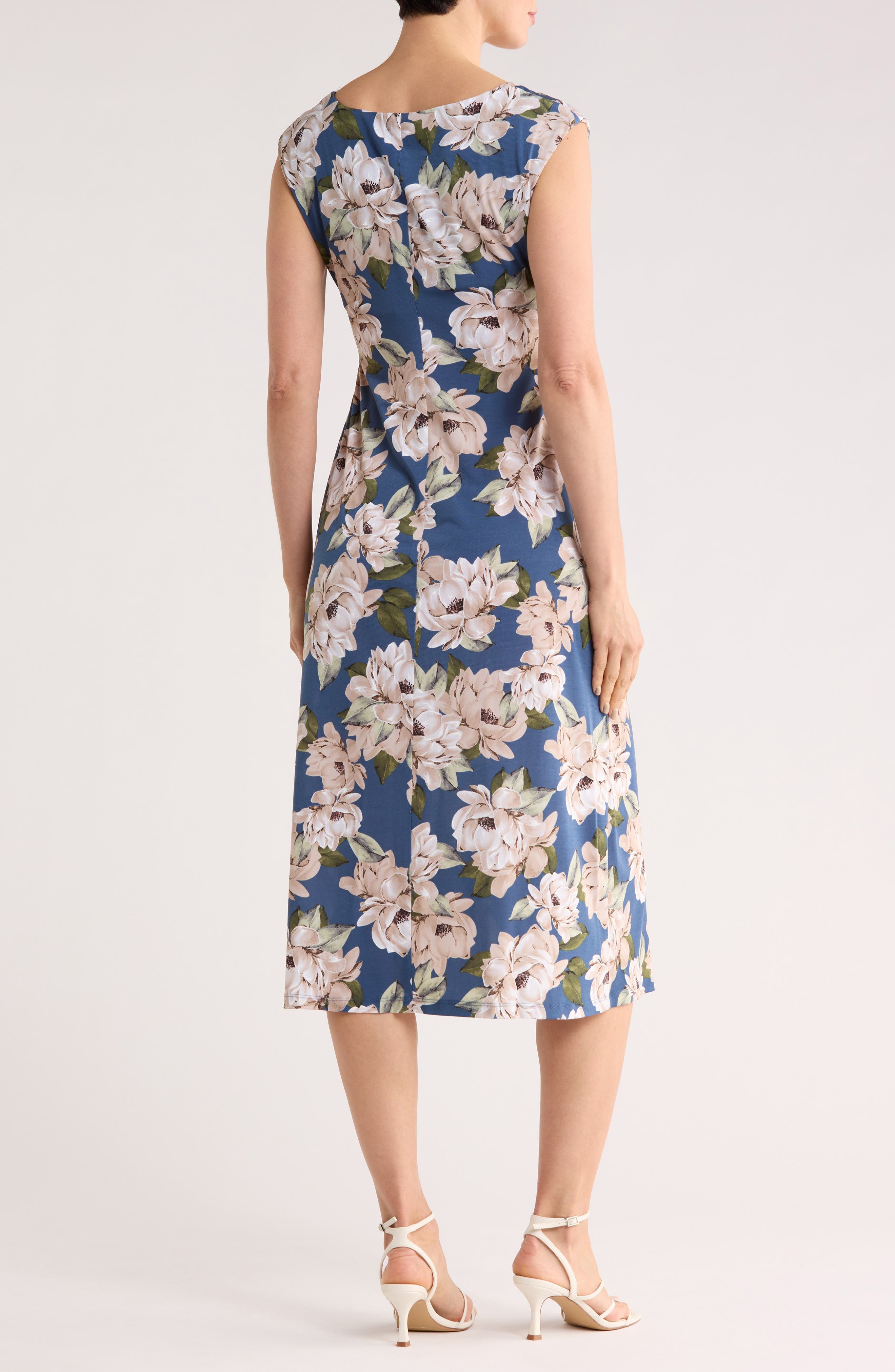 Floral Cowl Neck Midi Dress - image 2