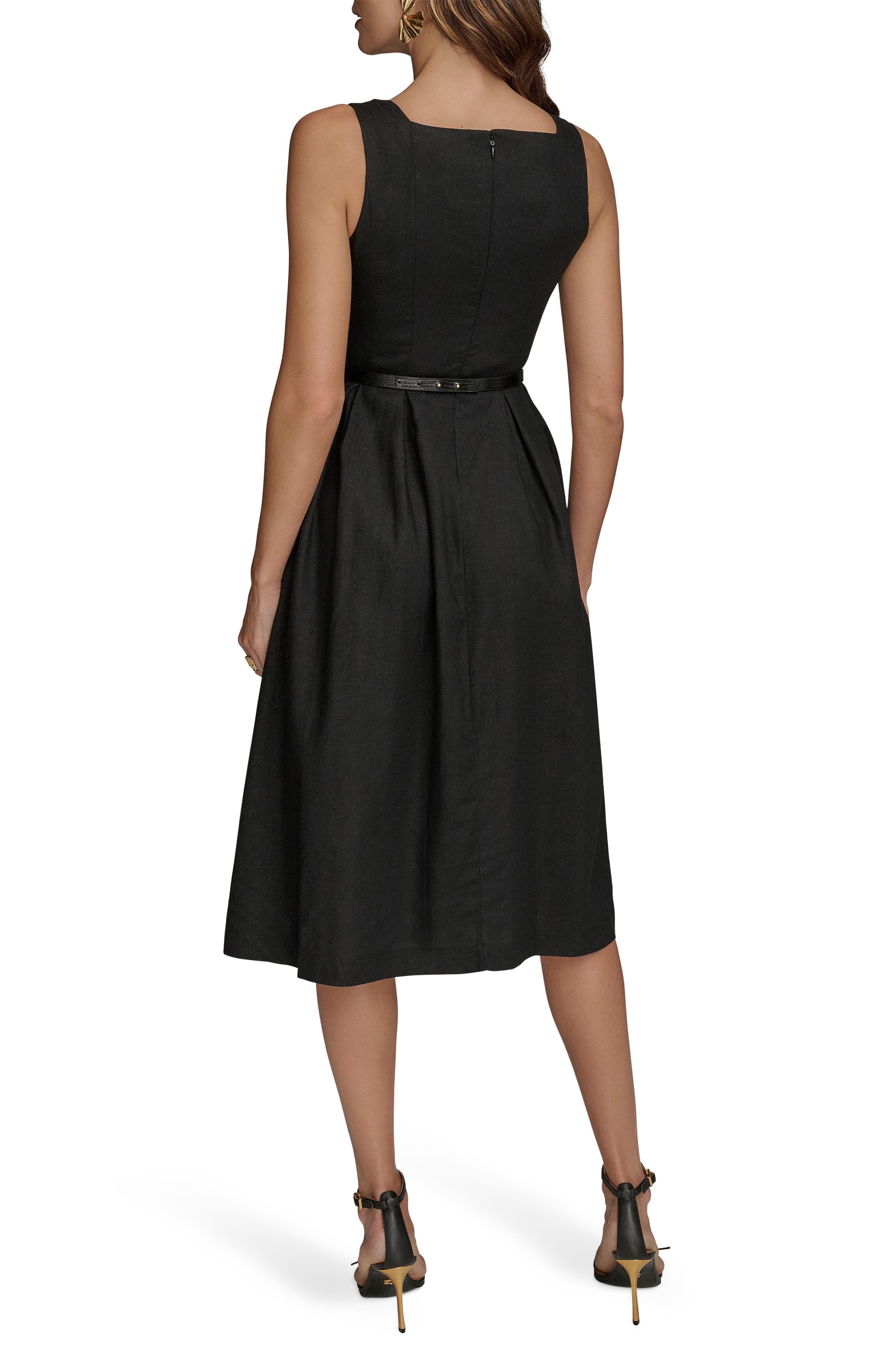 Linen Blend A-Line Dress - image 2