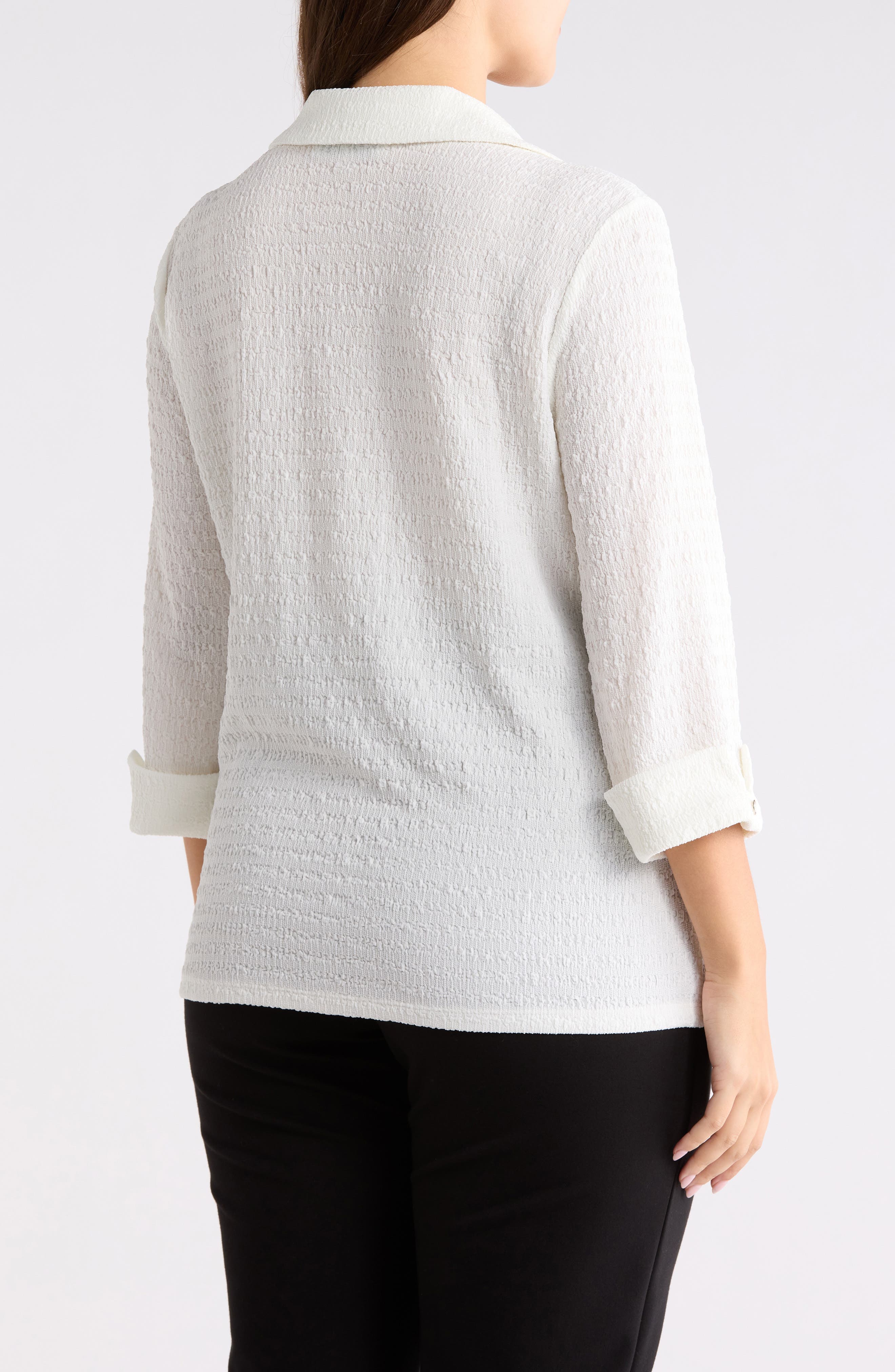Ridge Knit Button-Up Shirt - image 2
