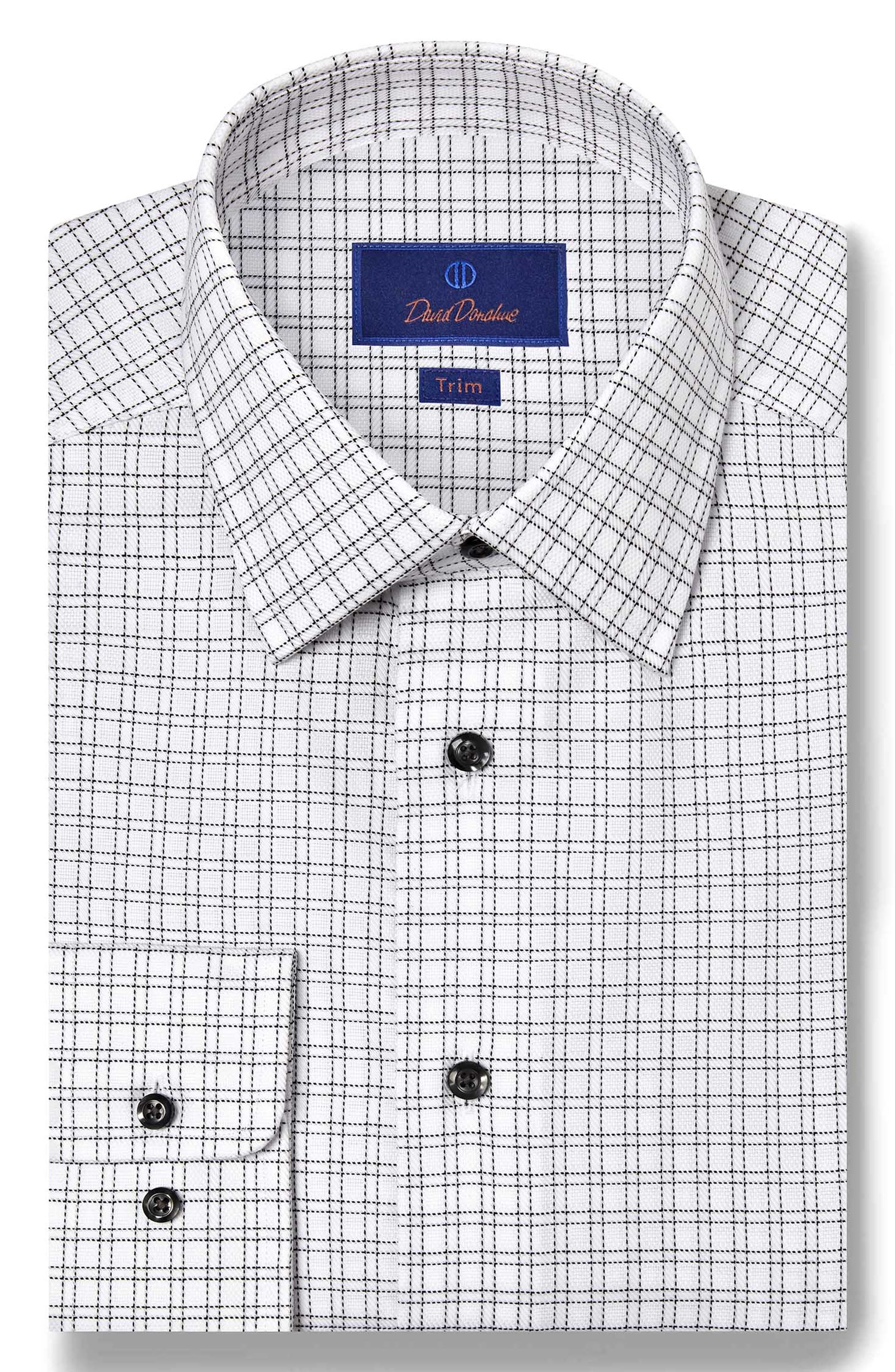 Trim Fit Diamond Geometric Print Dress Shirt - image 1