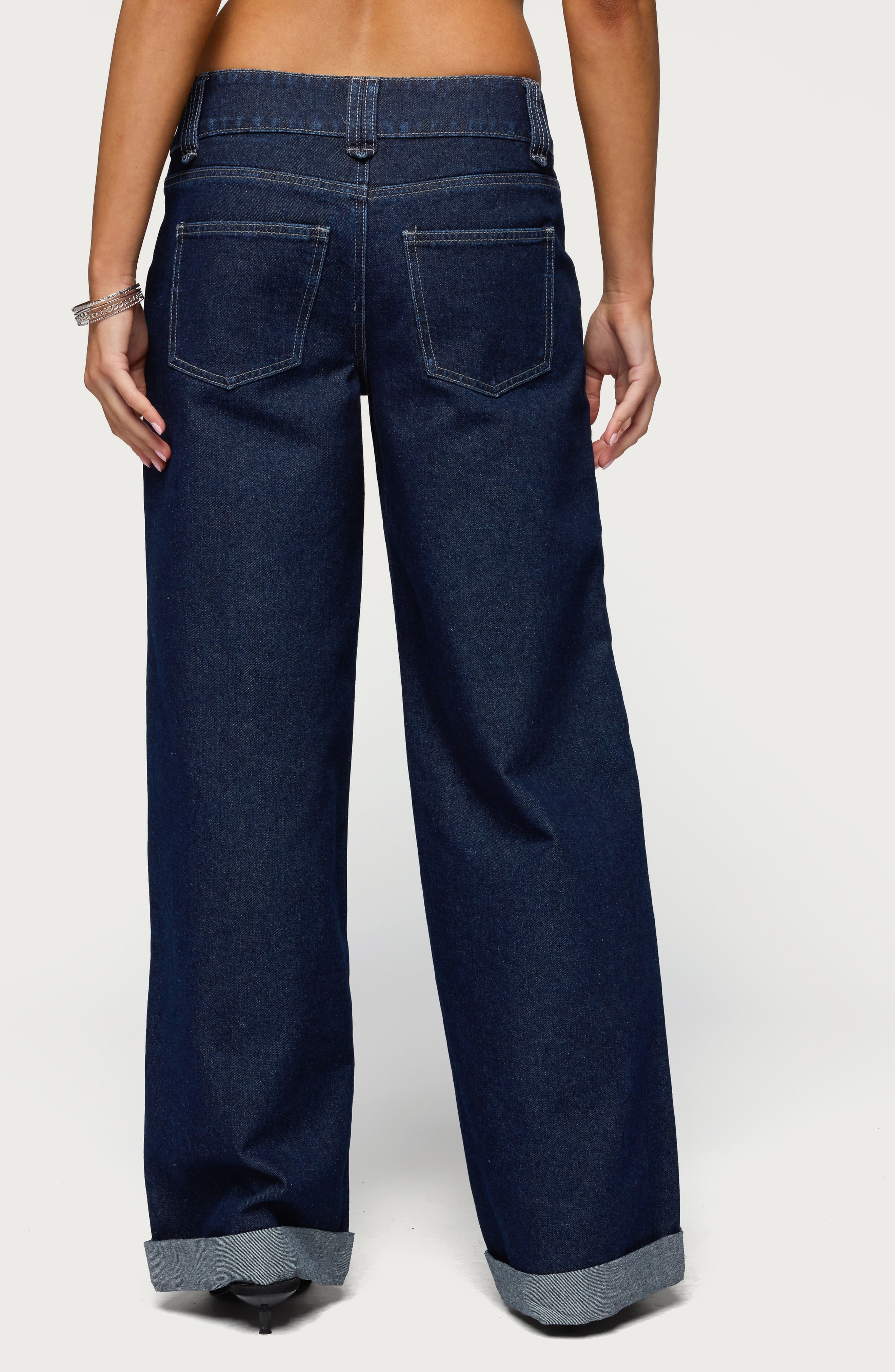 Cuffed Wide Leg Jeans - image 2