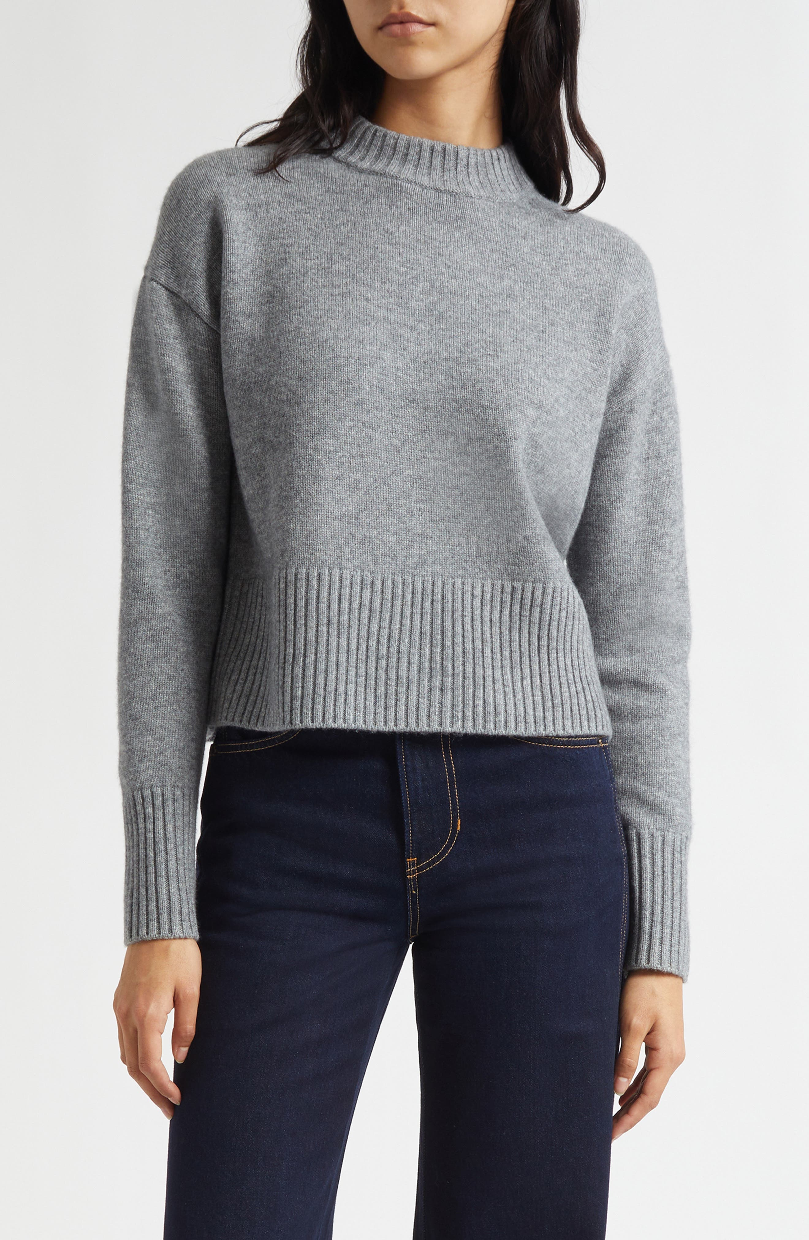 Andi Mock Neck Merino Wool & Cashmere Sweater - image 1