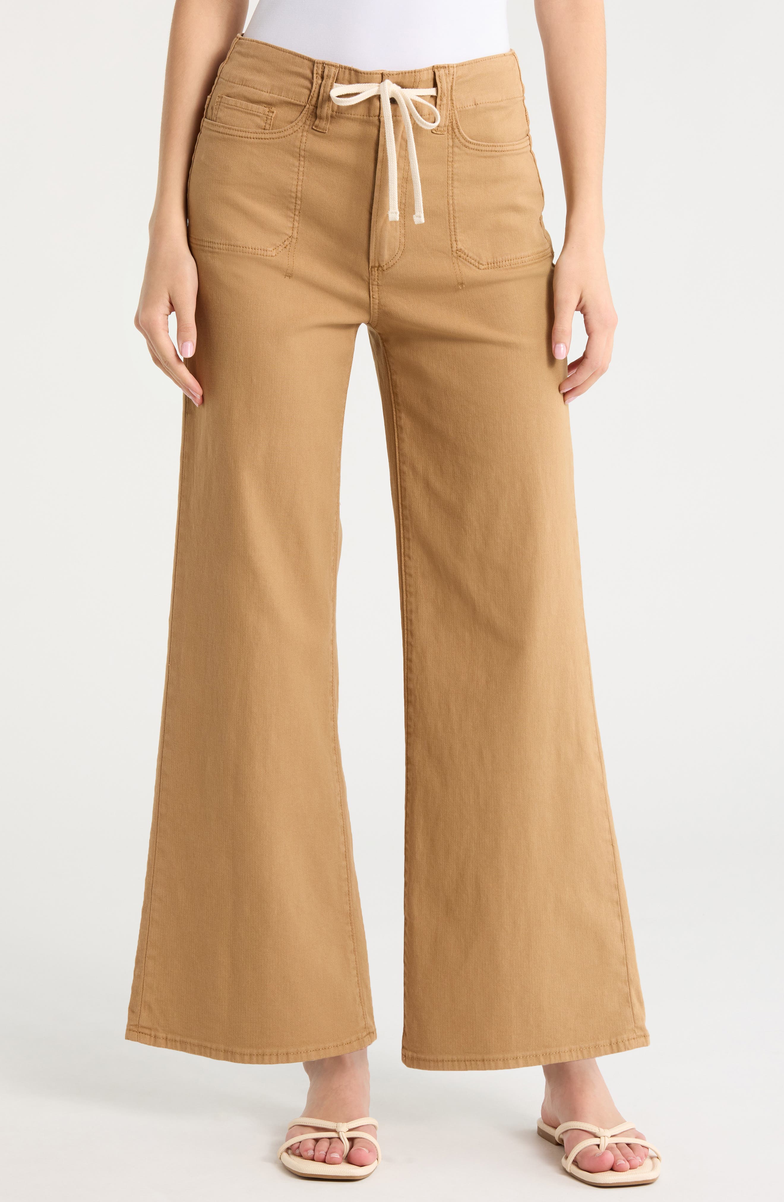 Ari Drawstring High Waist Wide Leg Pants - image 1