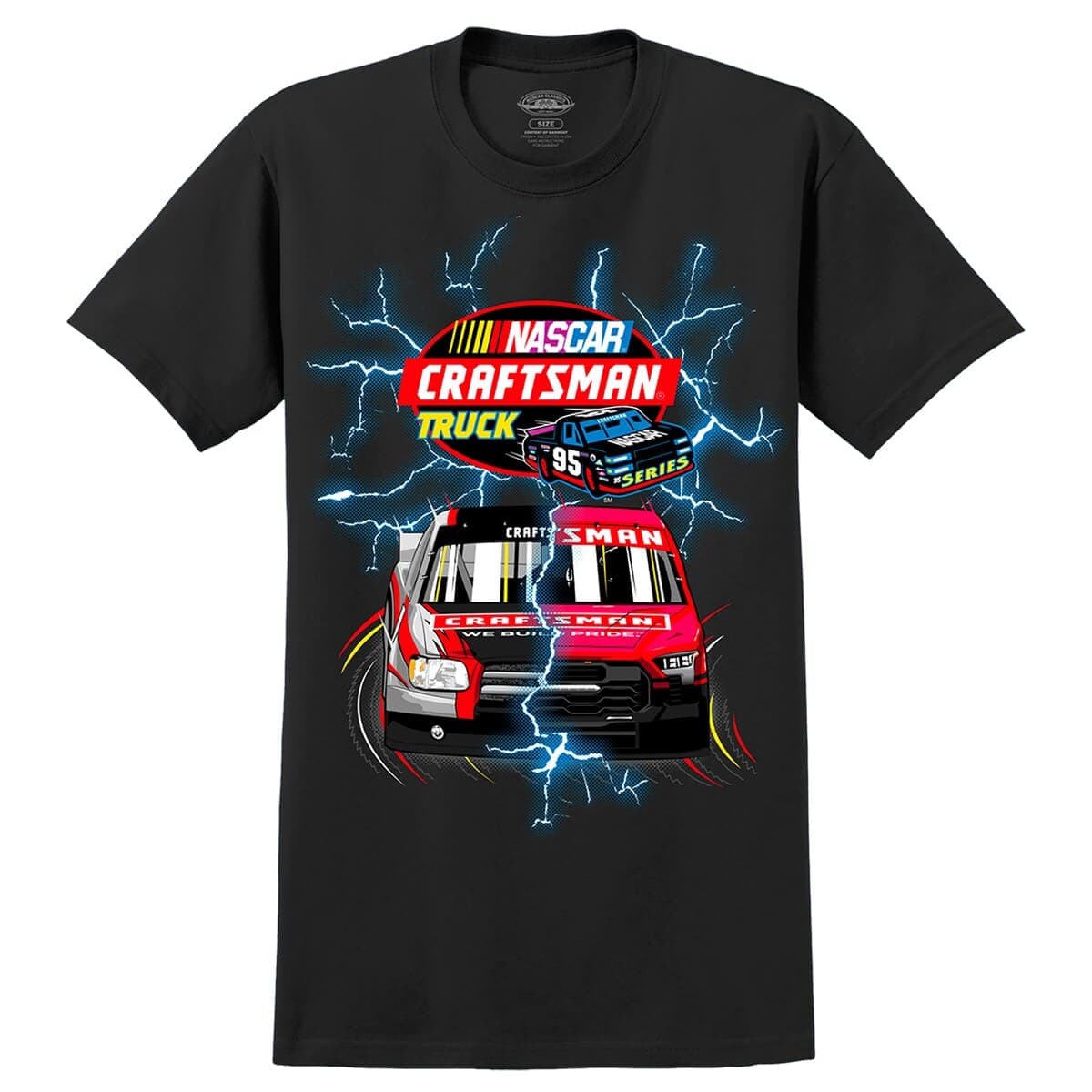 Men's Black NASCAR Craftsmen Truck Series Lightning Tri-Blend T-Shirt - image 2