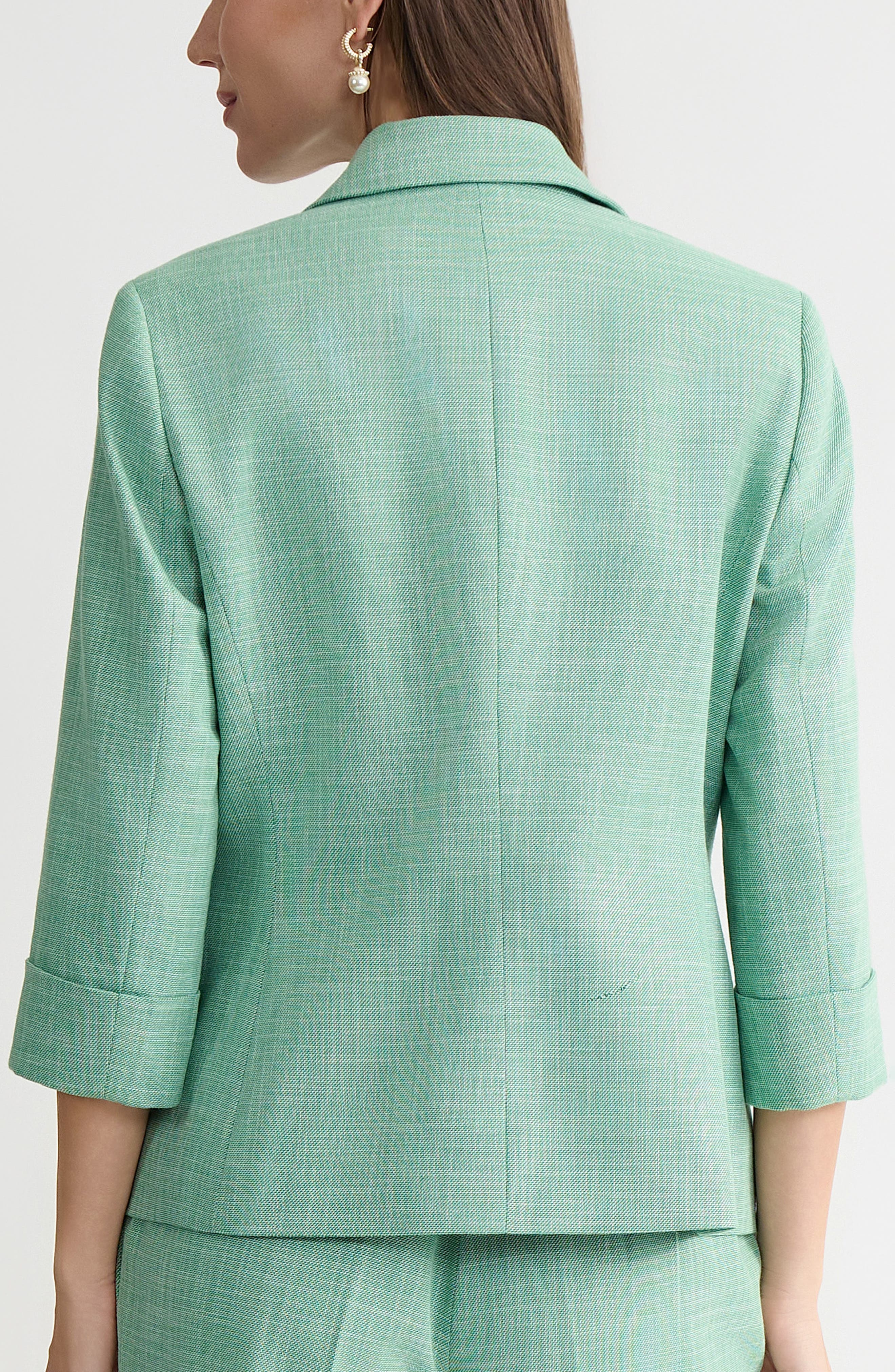 Cuff Sleeve One-Button Blazer - image 2