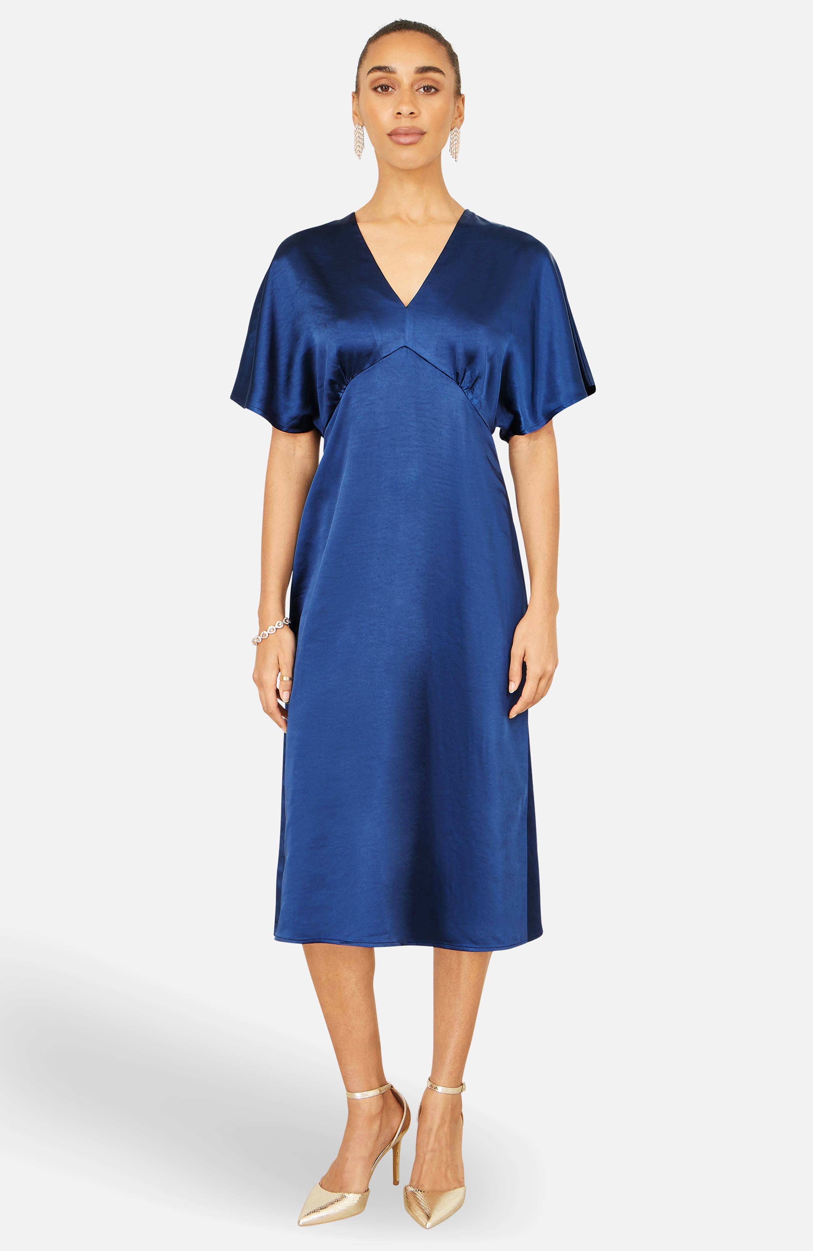 Satin Midi Dress - image 4