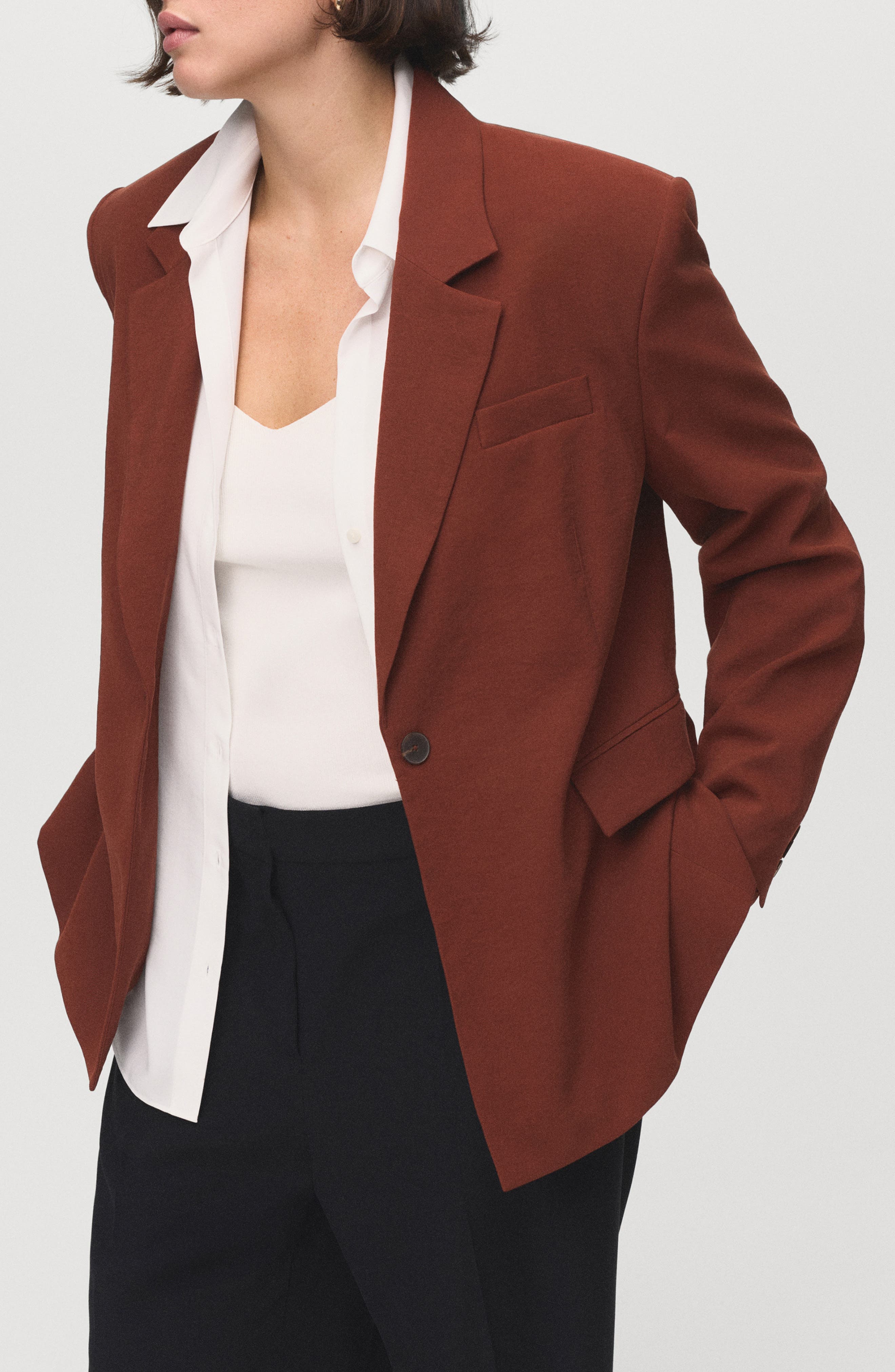 One-Button Suit Blazer - image 1