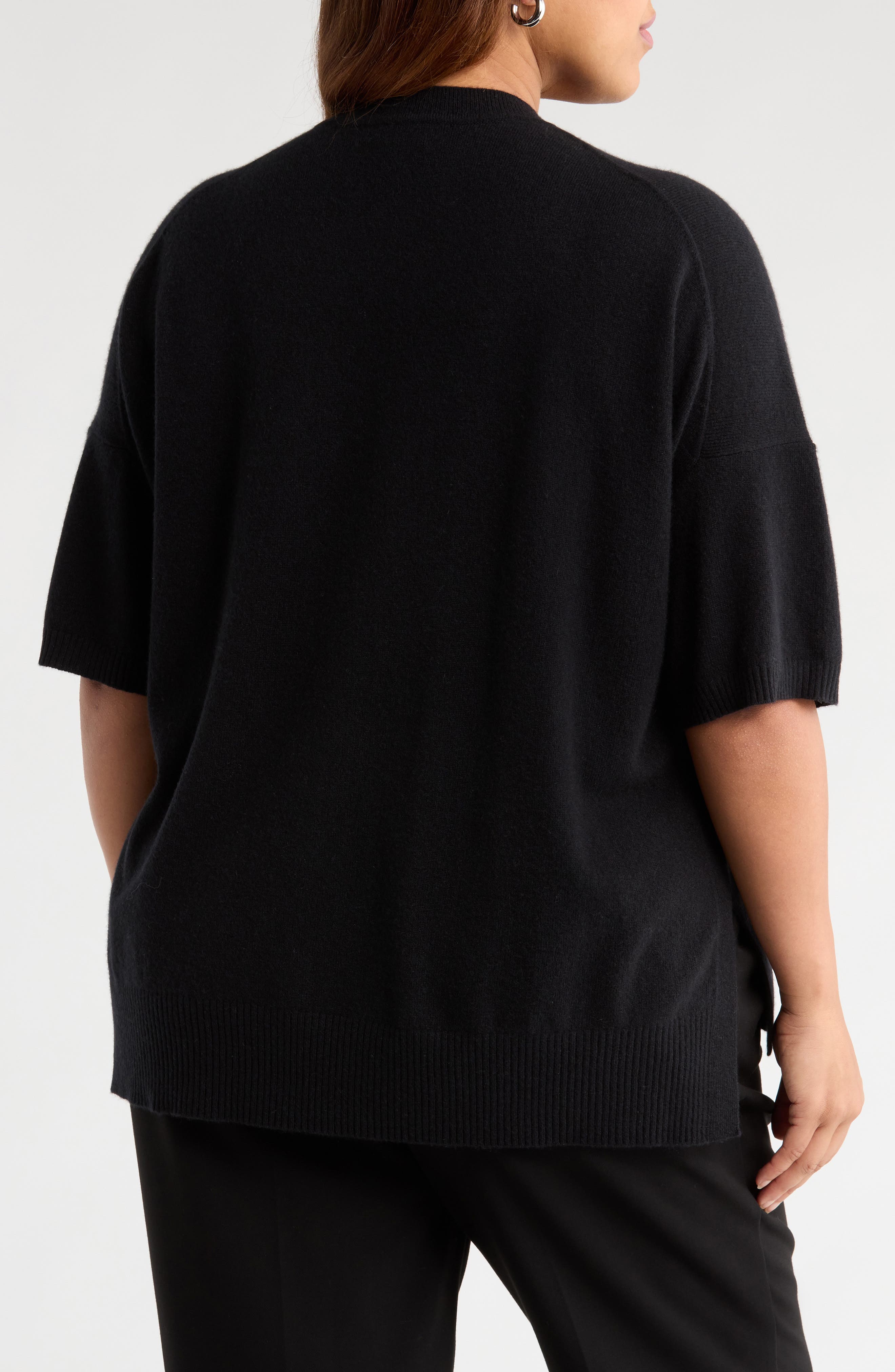 Short Sleeve Cashmere Sweater - image 2