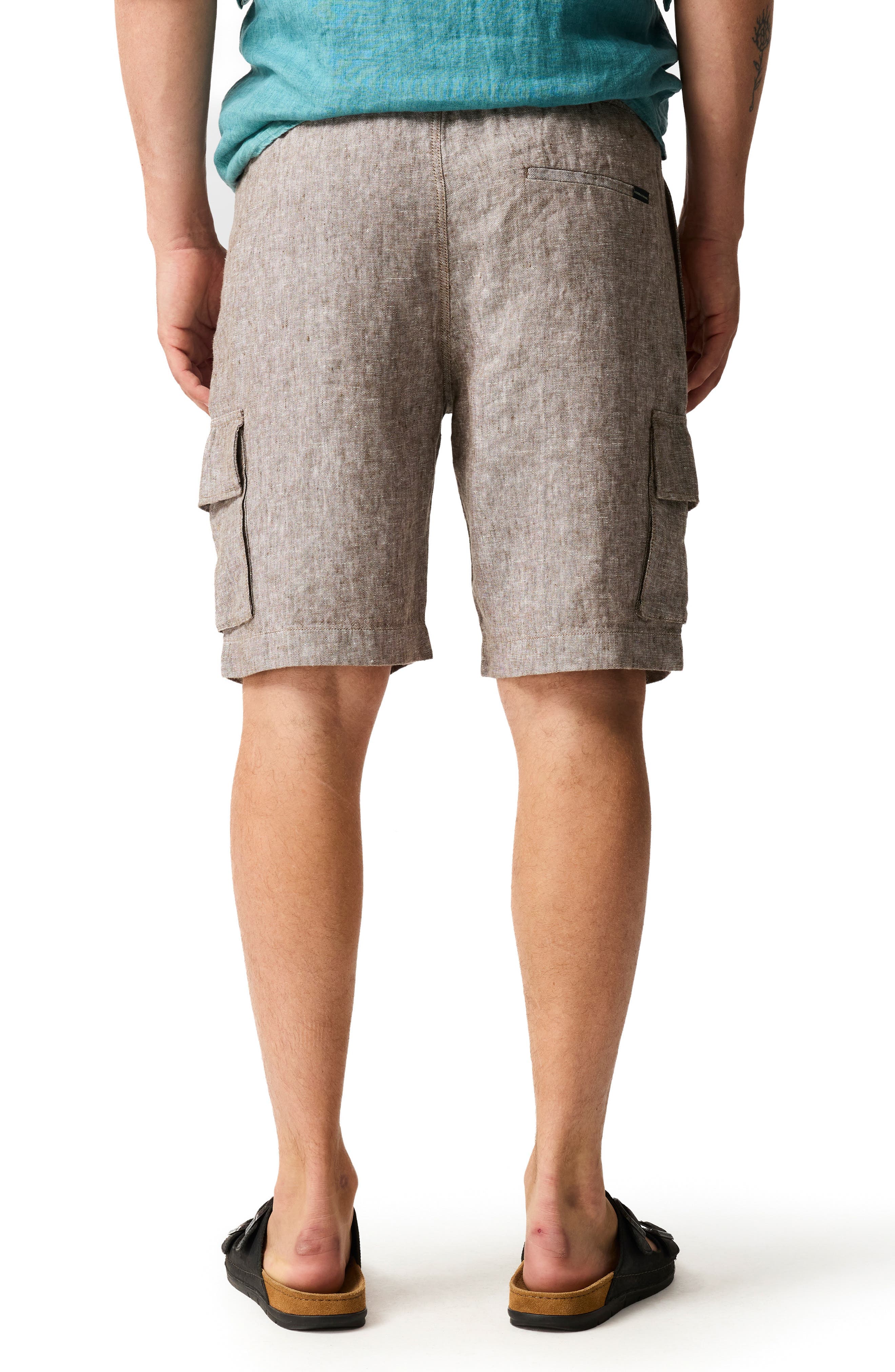 Resort Slub Linen Drawstring Cargo Shorts - image 2