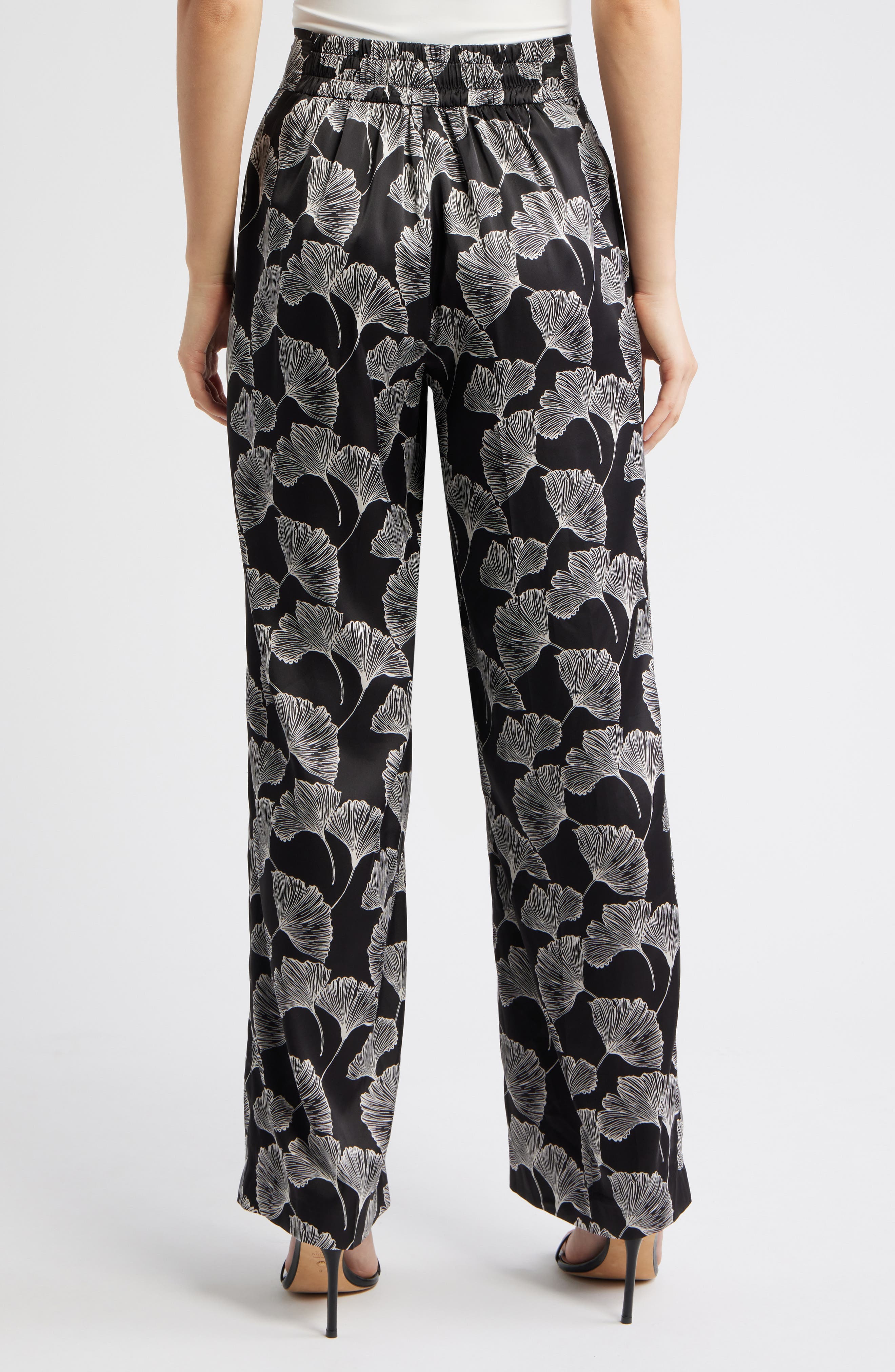 Print High Waist Pull-On Wide Leg Pants - image 2